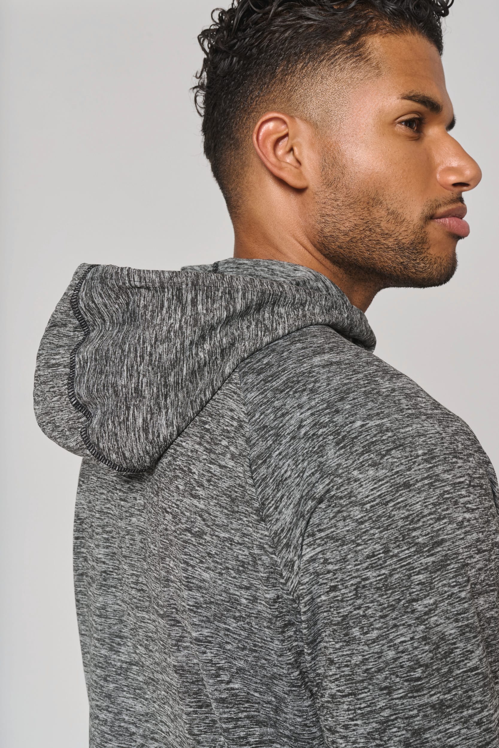 Sweat-shirt à capuche 1/4 zip sport unisexe - Image 11