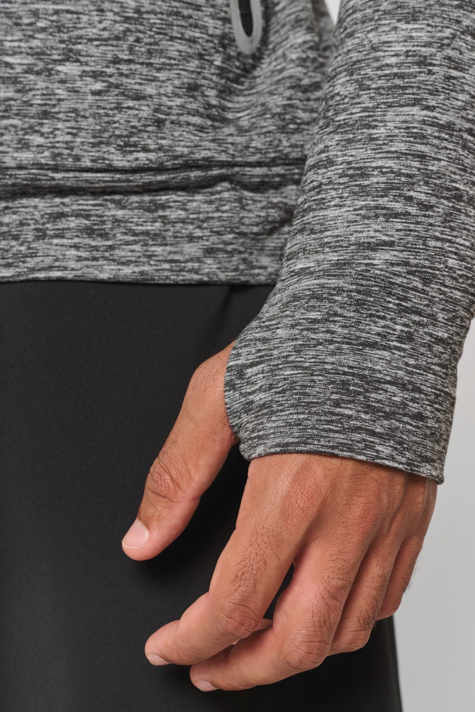 Sweat-shirt à capuche 1/4 zip sport unisexe - Image 15