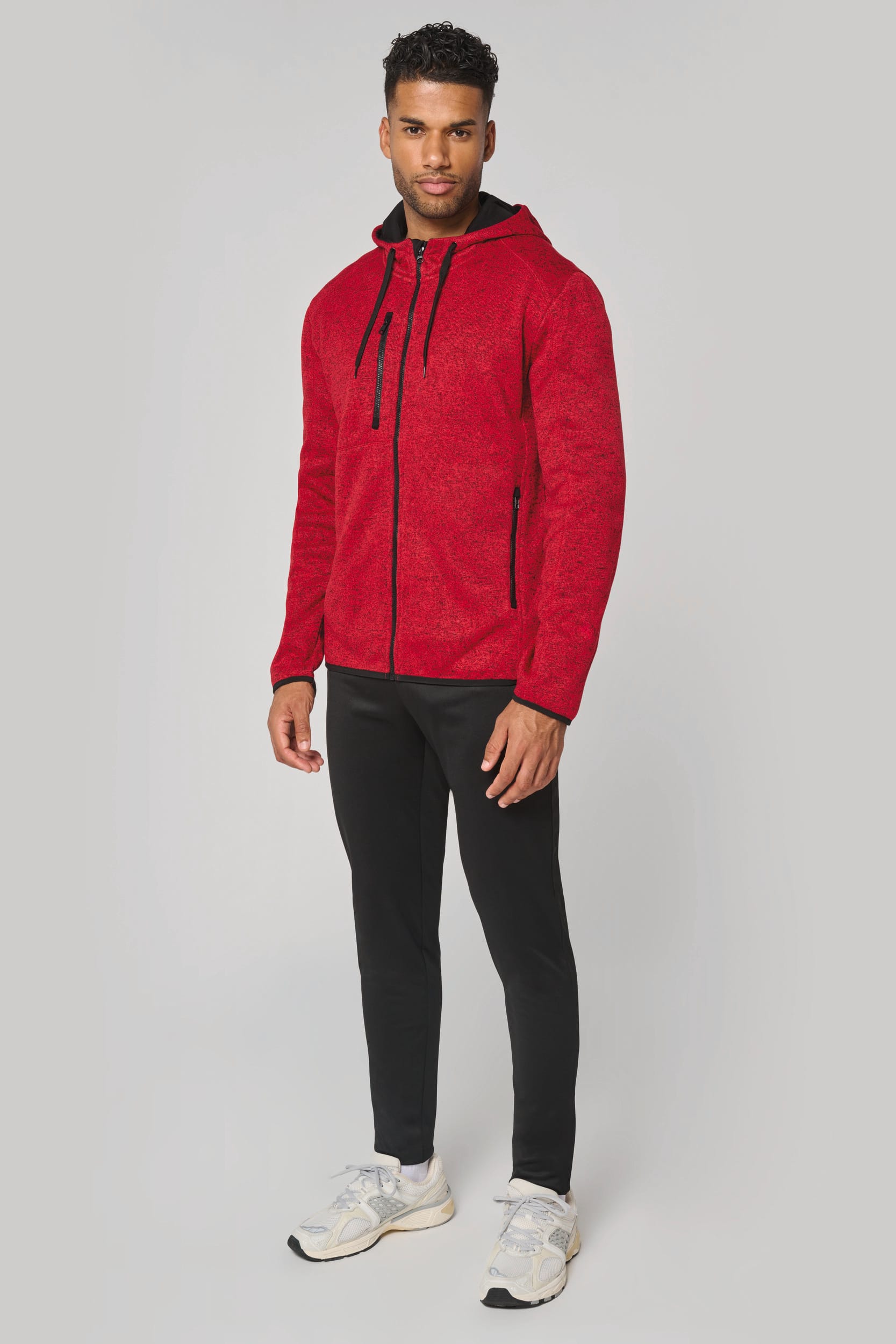 Veste à capuche chinée homme - Image 3