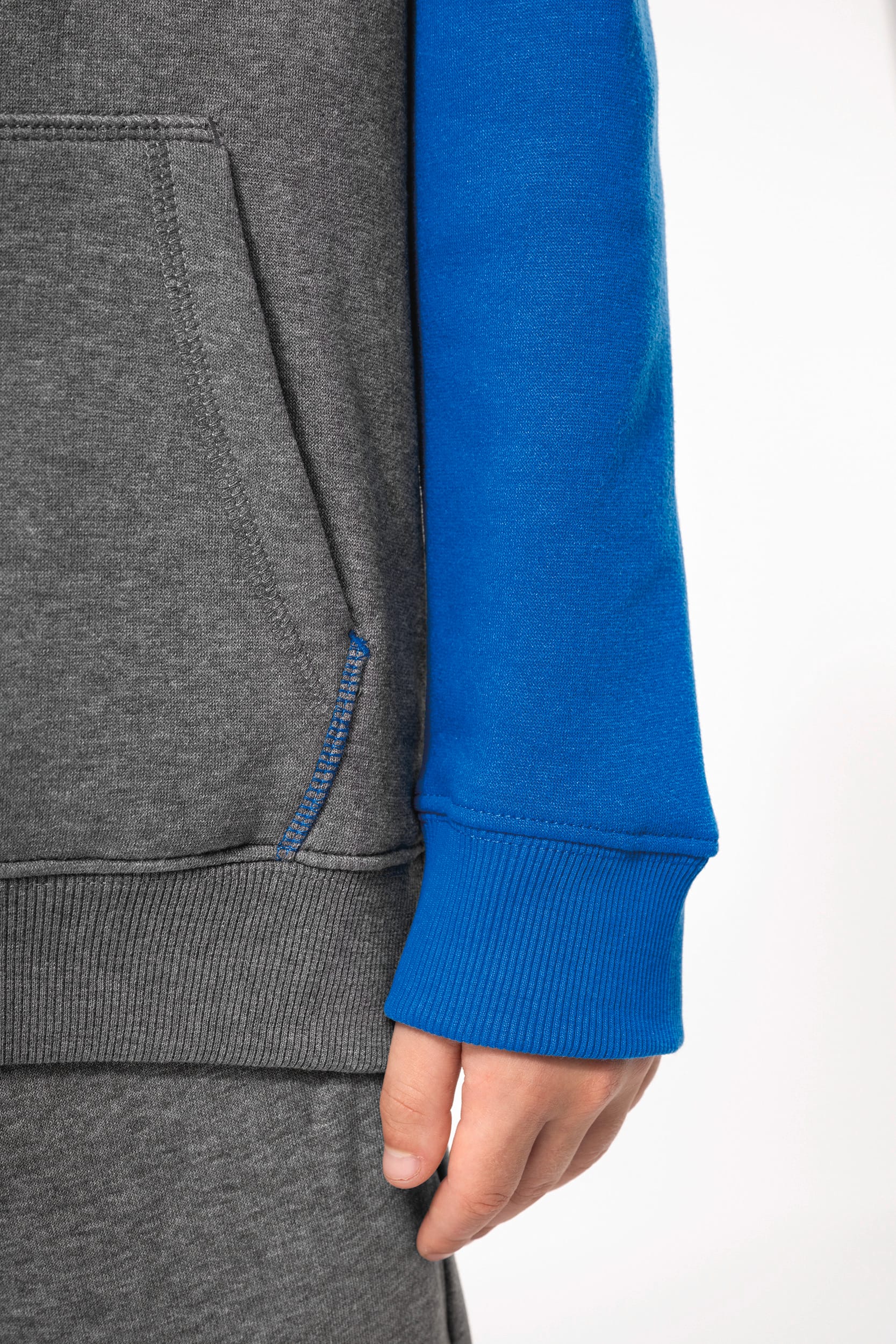Sweat-shirt capuche bicolore enfant - Image 9