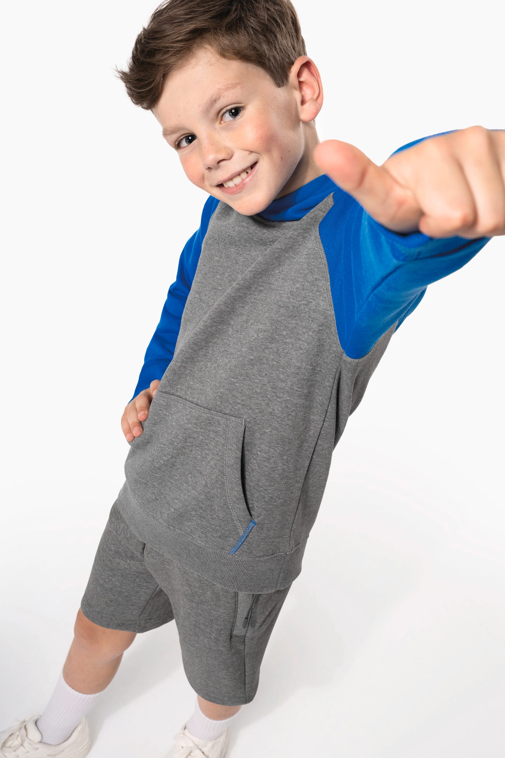 Sweat-shirt capuche bicolore enfant - Image 6