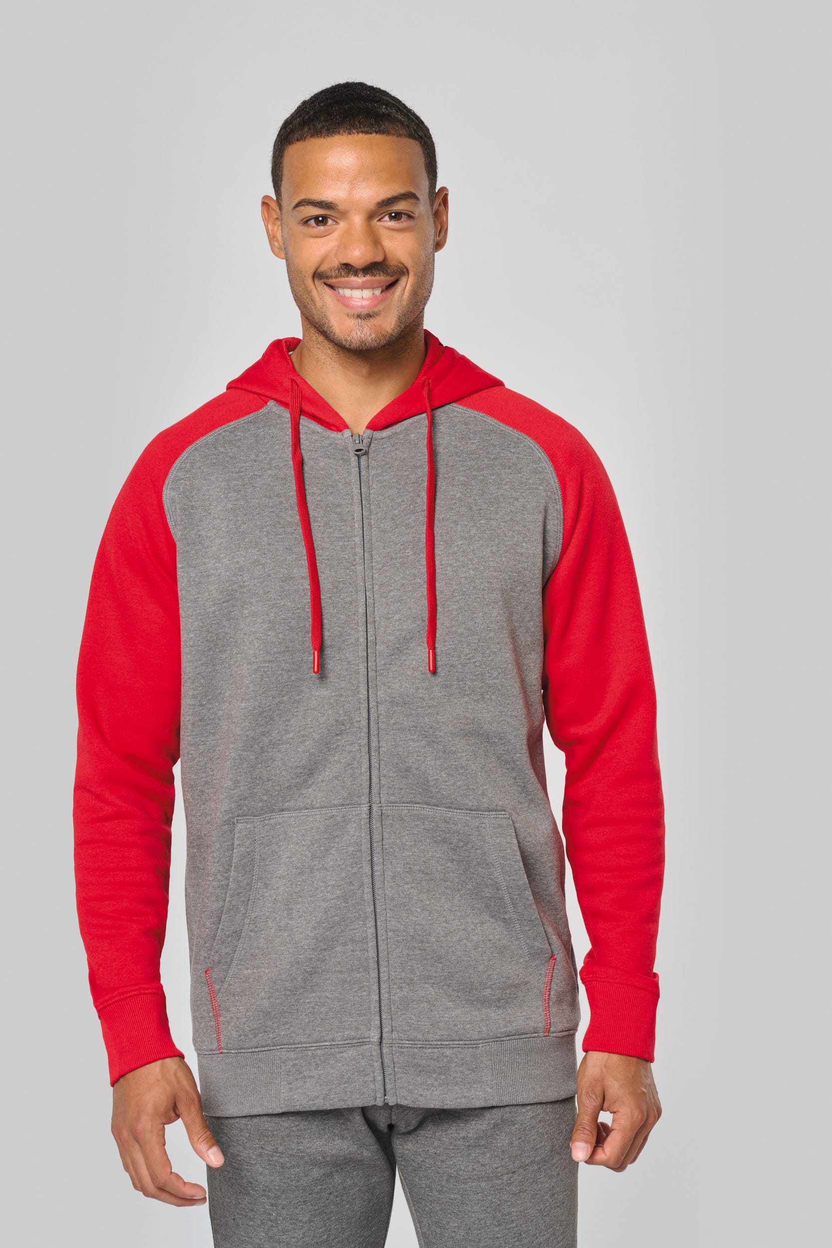 Casaco capuz bicolor unissexo