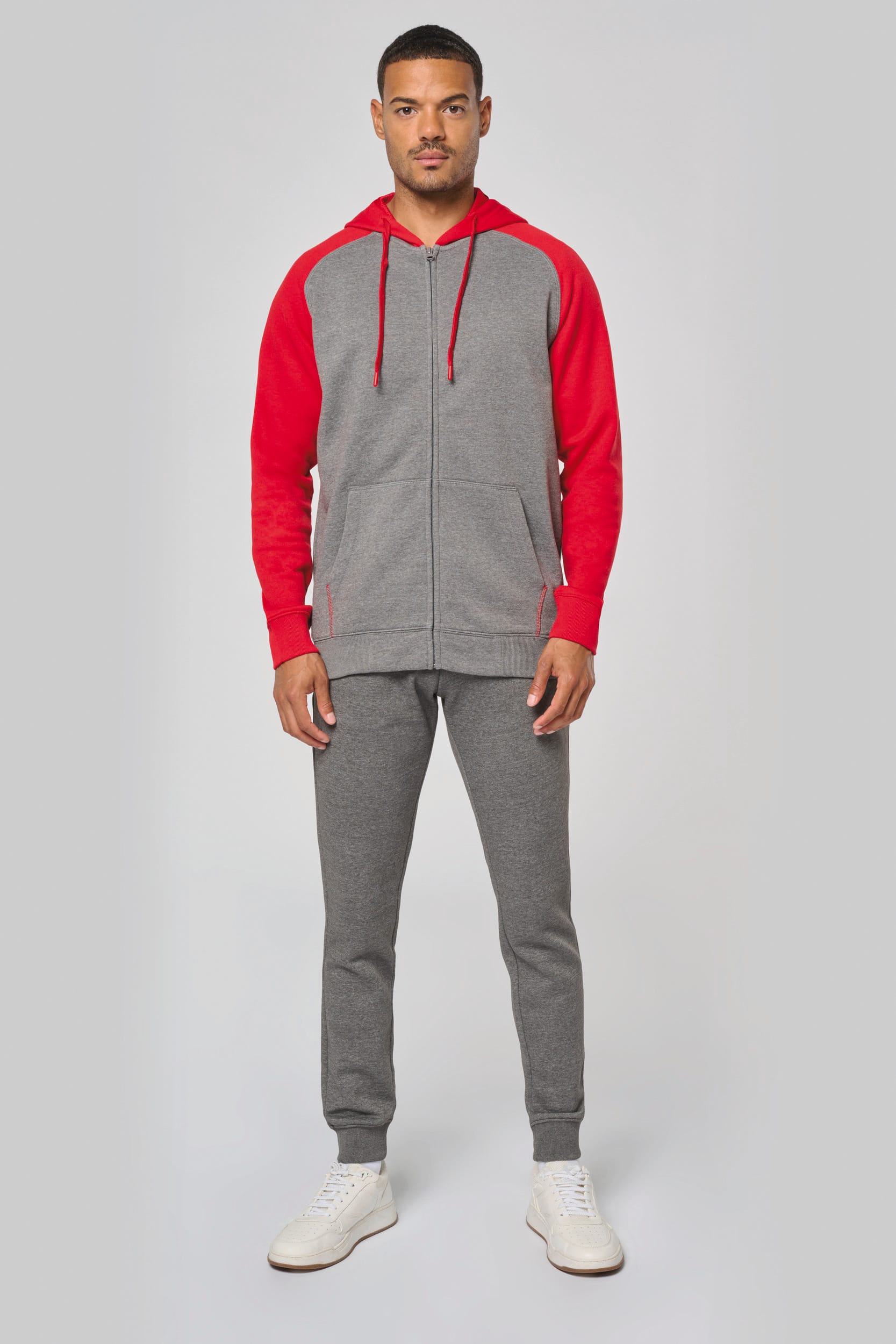 Casaco capuz bicolor unissexo