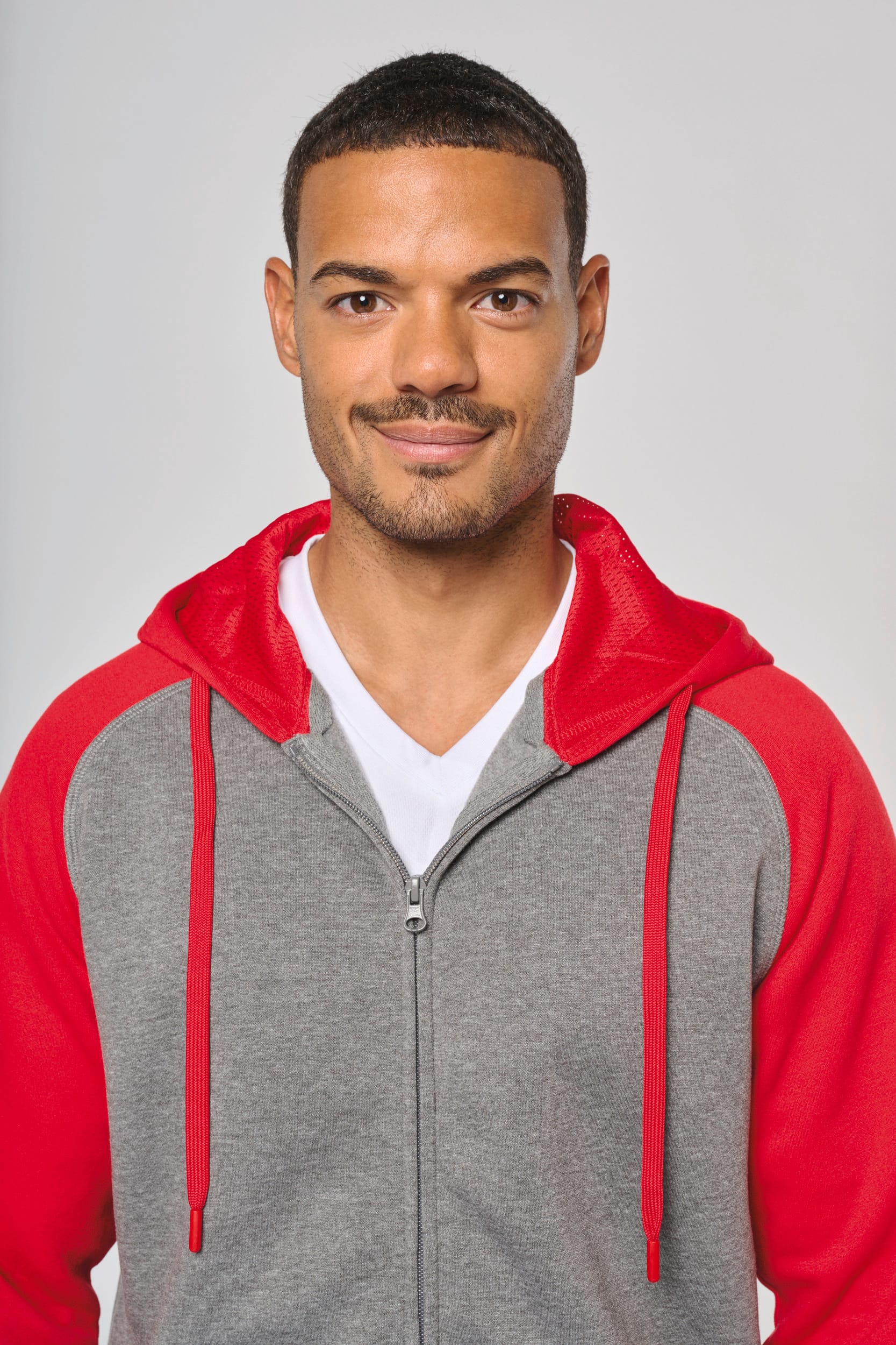 Casaco capuz bicolor unissexo