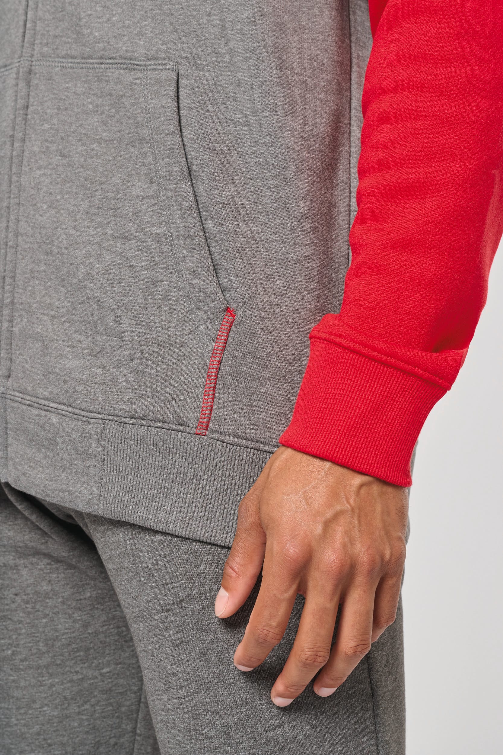 Casaco capuz bicolor unissexo