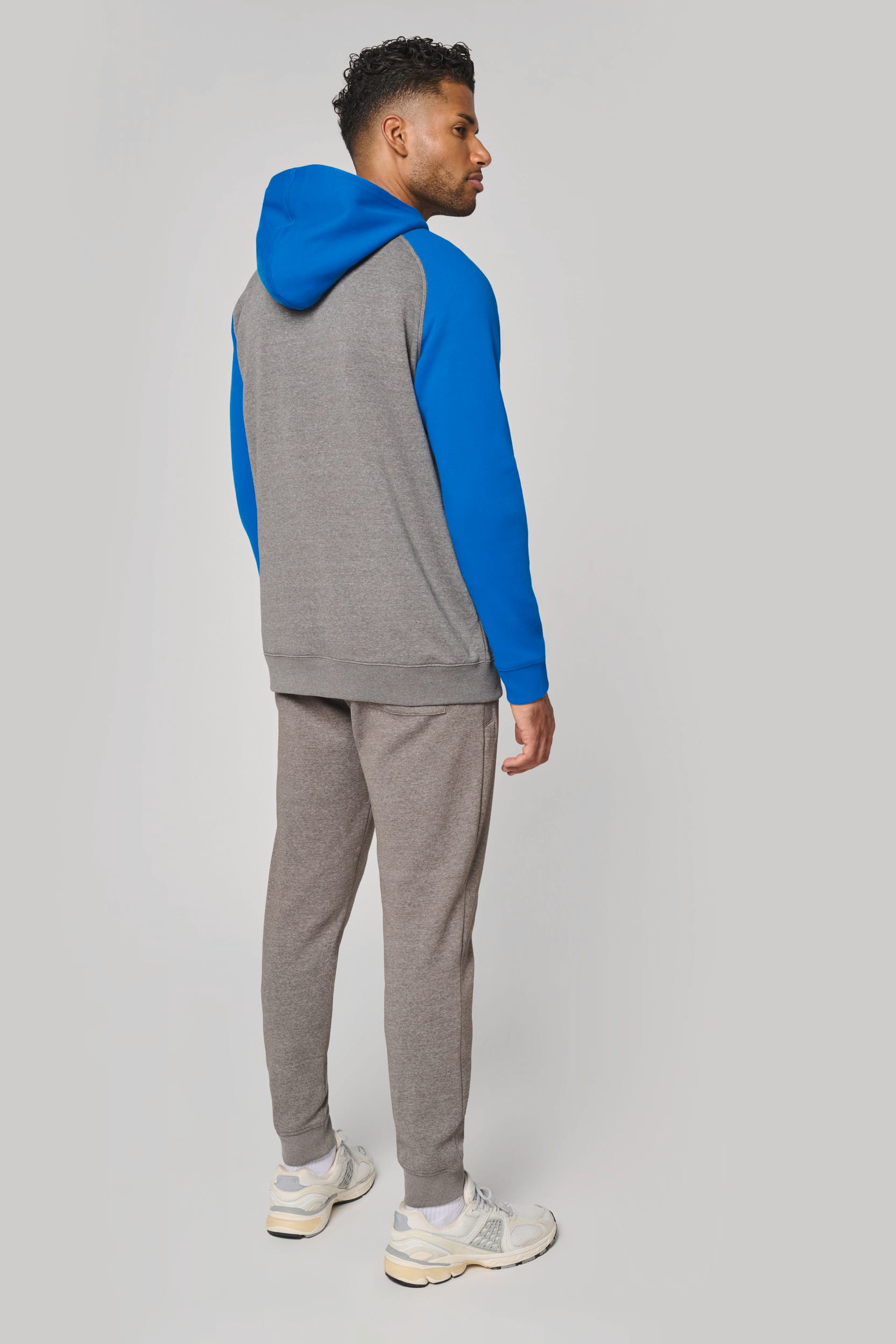 Veste molleton zippée capuche bicolore unisexe - Image 4