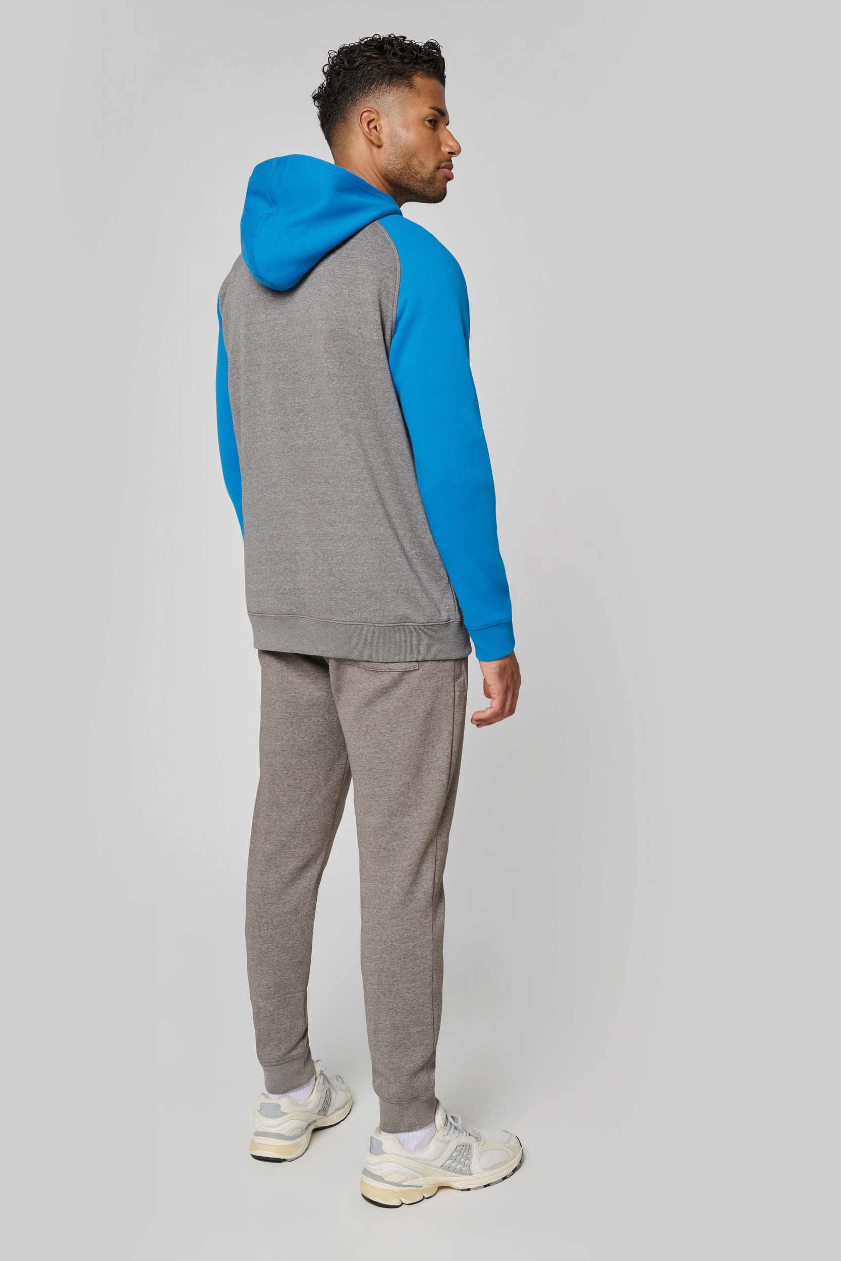 Tweekleurig sweatvest met capuchon unisex