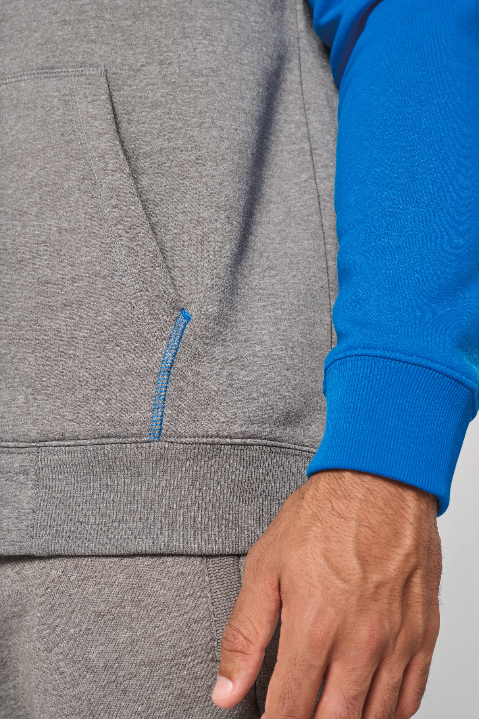 Veste molleton zippée capuche bicolore unisexe - Image 9