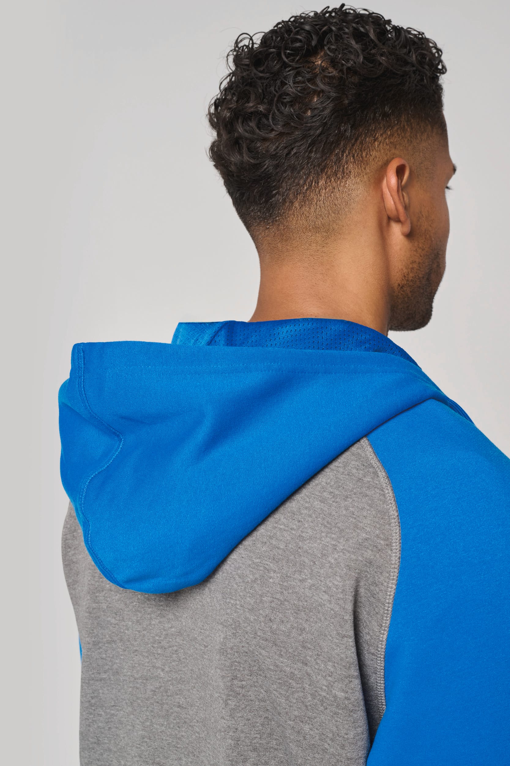 Veste molleton zippée capuche bicolore unisexe - Image 7