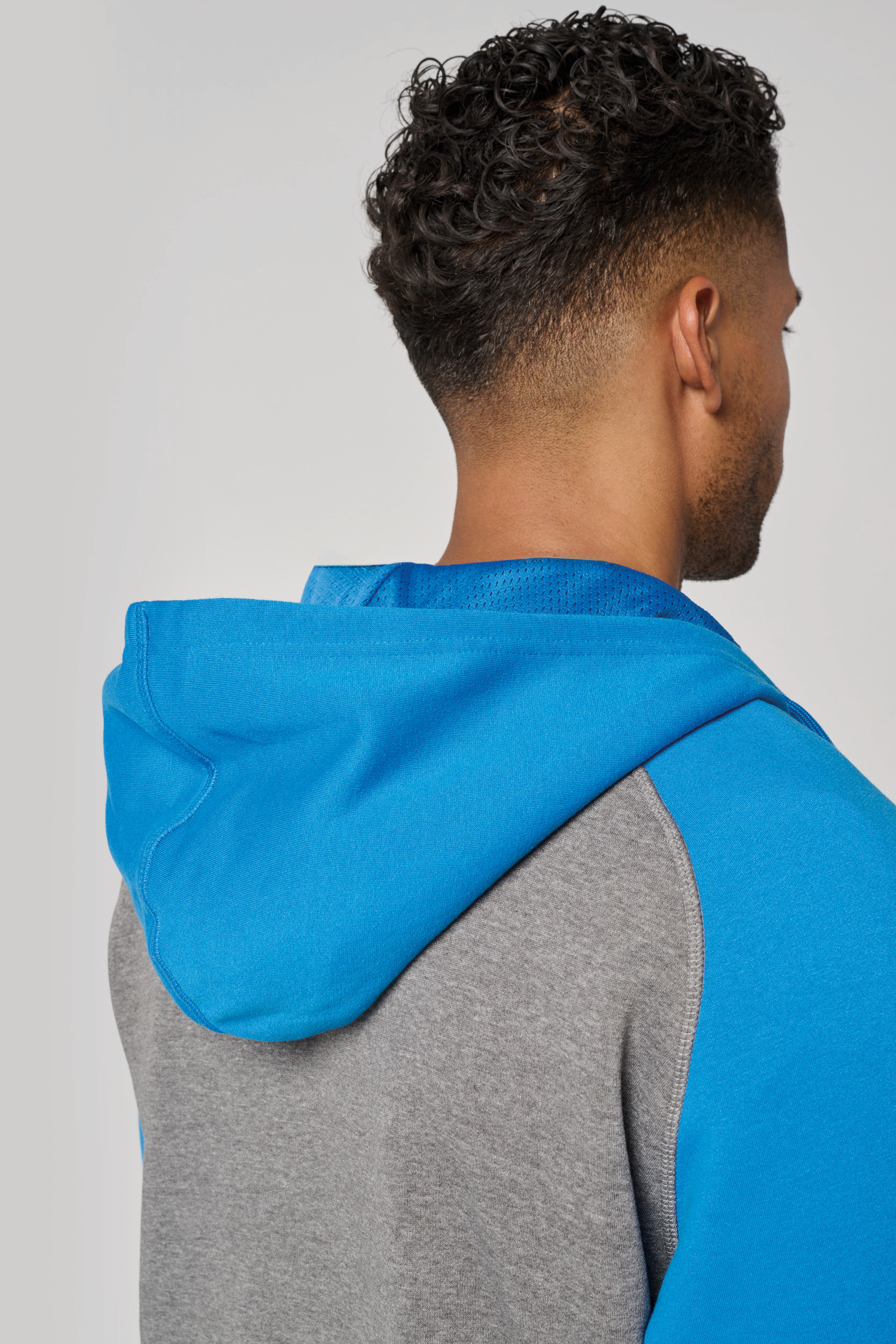 Tweekleurig sweatvest met capuchon unisex