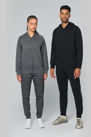 Unisex sweatvest met capuchon