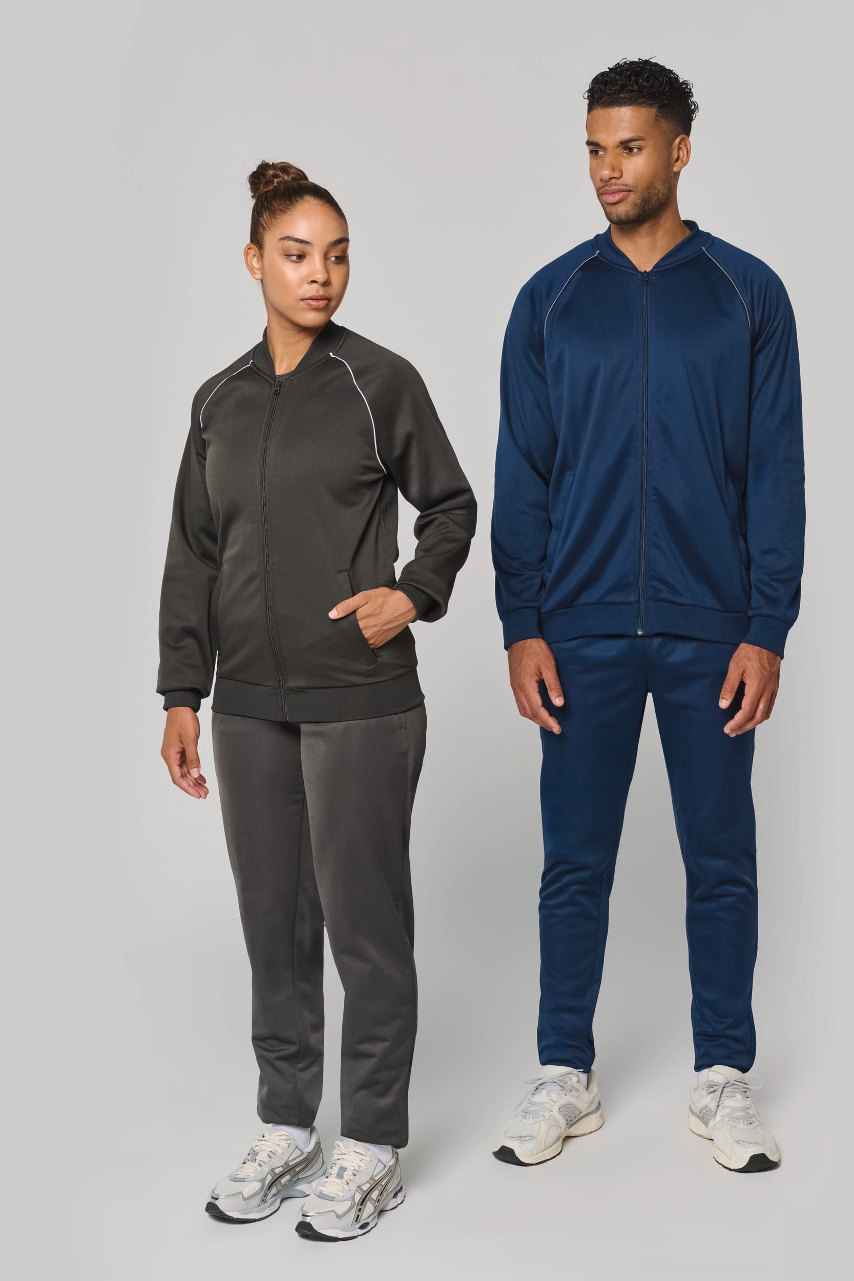 Veste de survêtement zippée avec liseré unisexe - Image 8