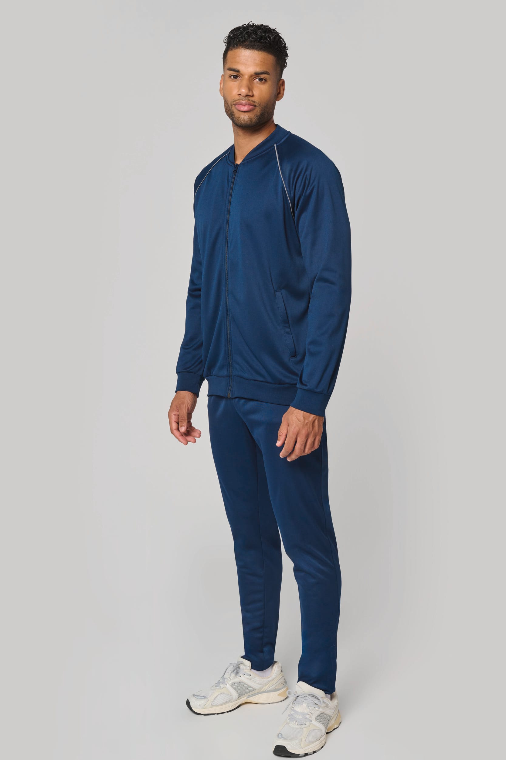 Veste de survêtement zippée avec liseré unisexe - Image 5