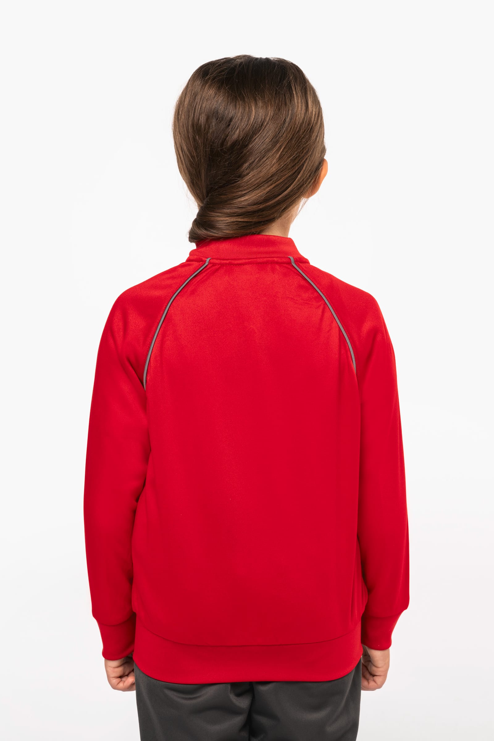 Kindertrainingsjasje met rits en biesje