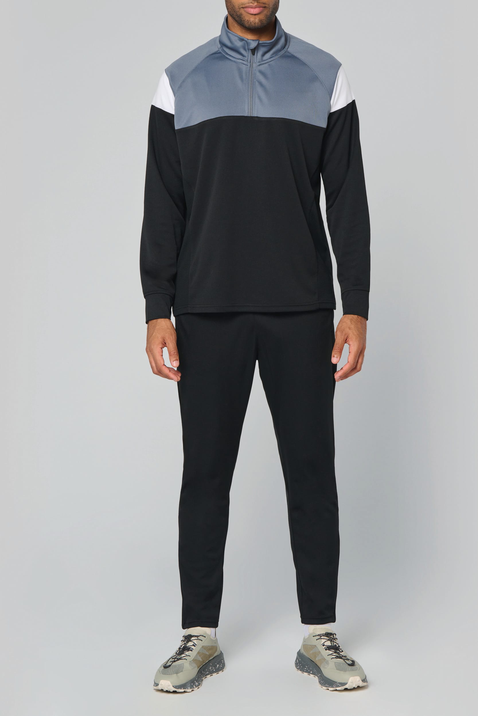 Sweatshirt 1/2 fecho de desporto unissexo