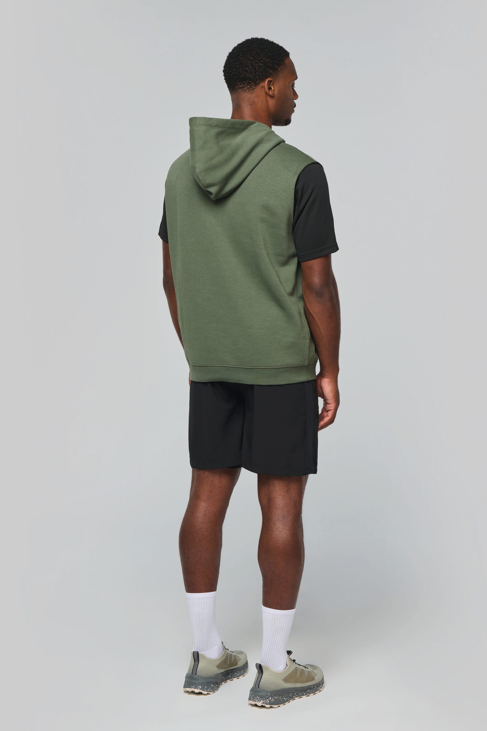 Sweat-shirt à capuche sans manches unisexe - Image 3