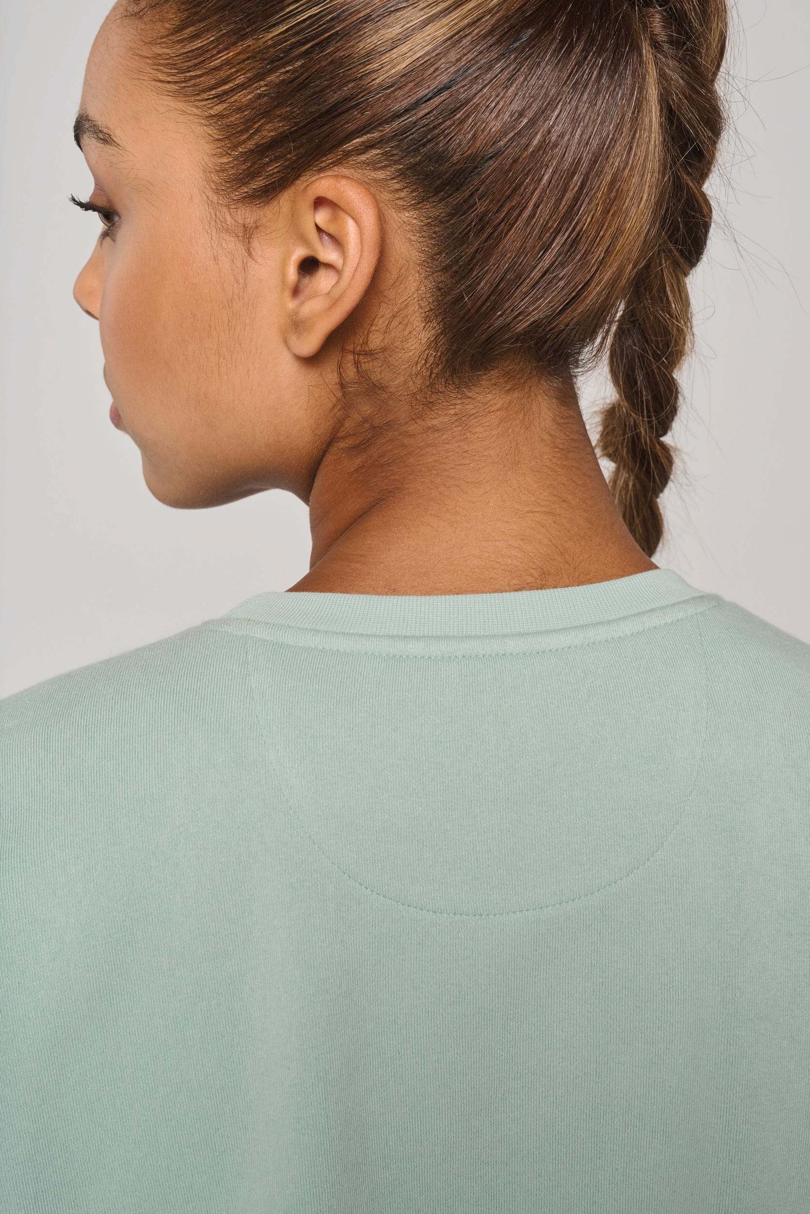 Sweat-shirt crop à manches courtes col rond femme - Image 7