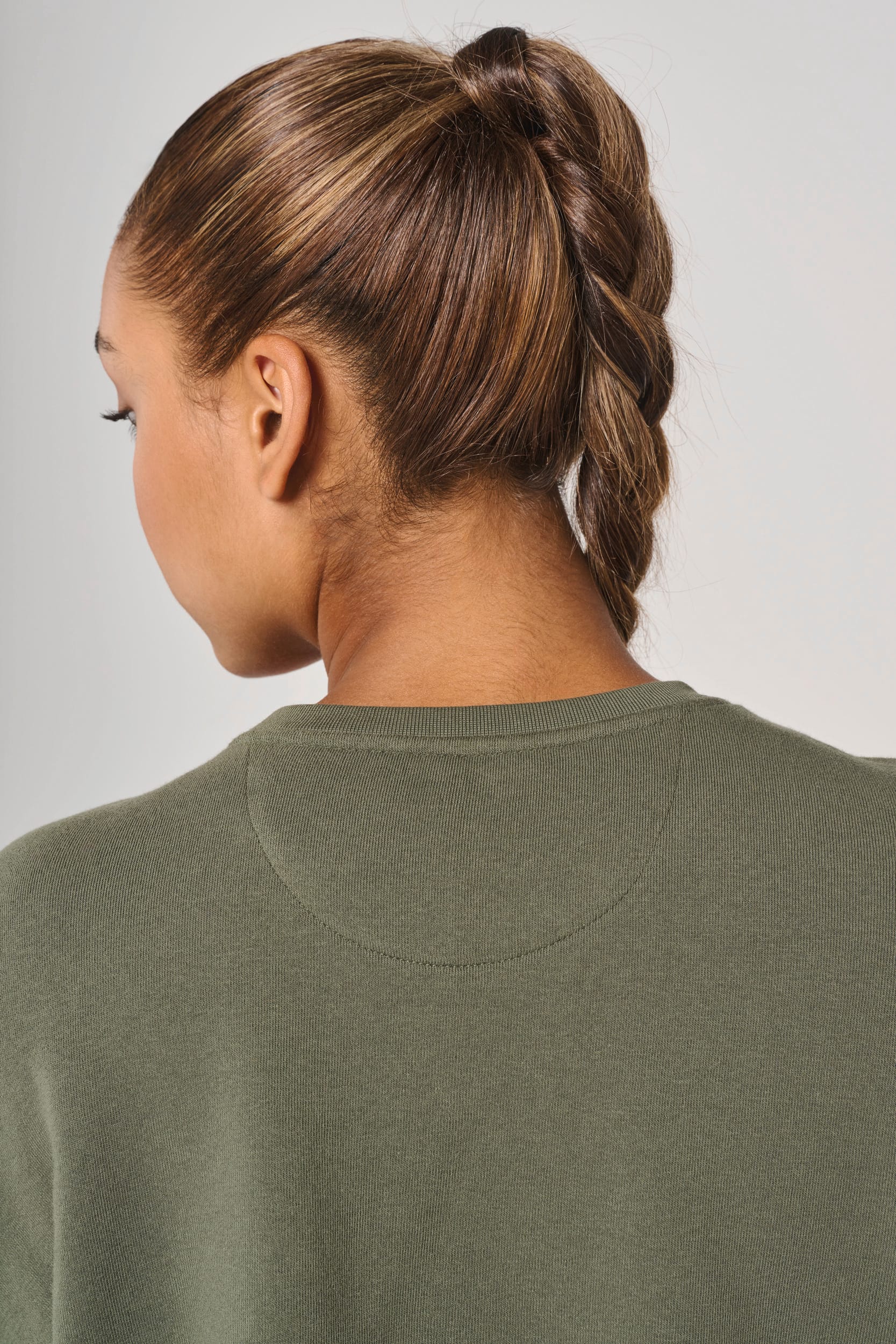 Sweat-shirt crop col rond femme - Image 8