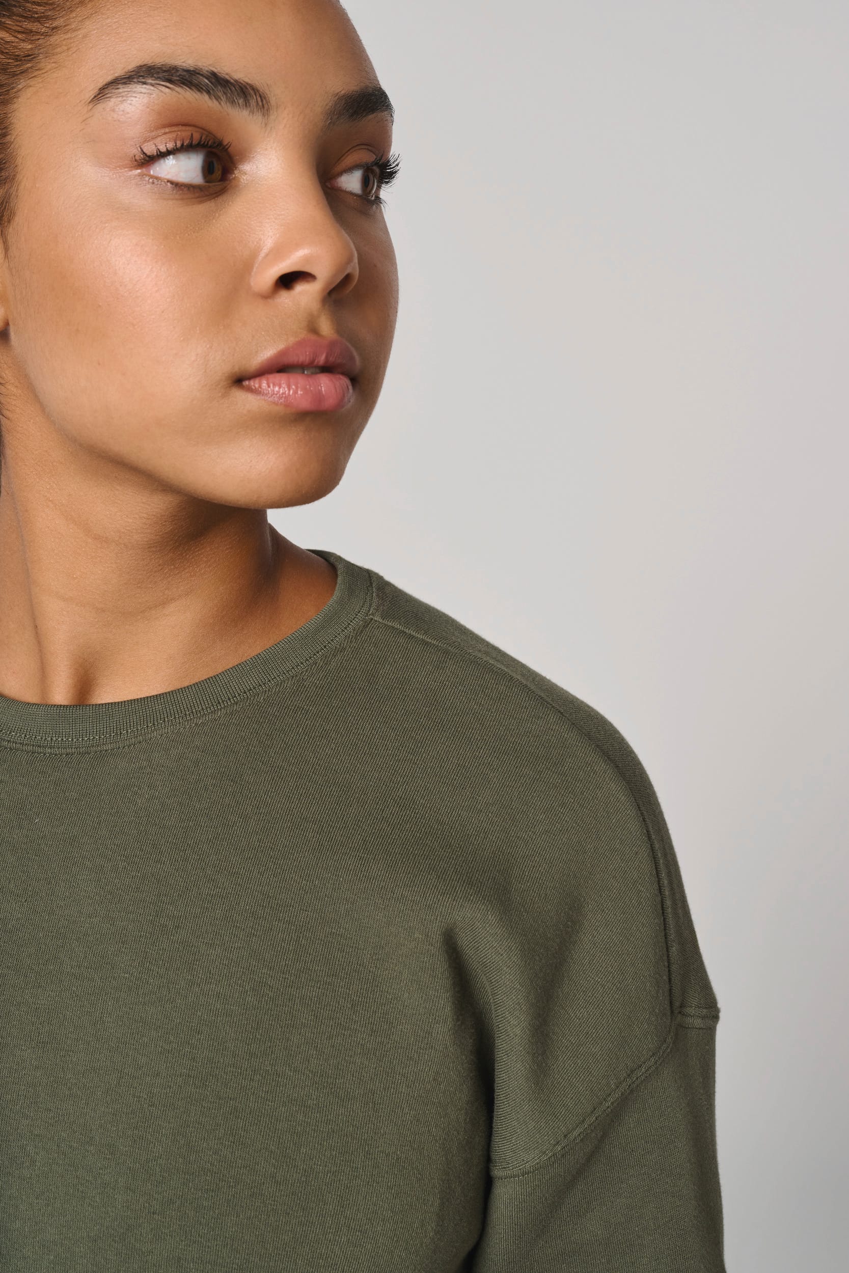 Sweat-shirt crop col rond femme - Image 7