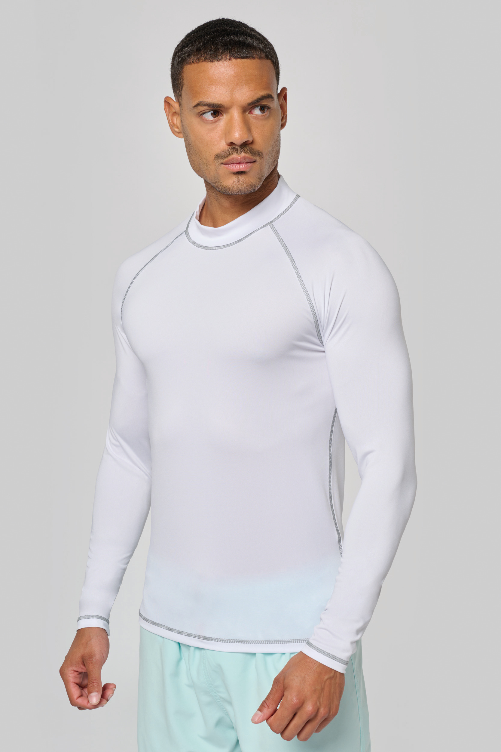 Functioneel heren-T-shirt met lange mouwen en anti-UV-bescherming