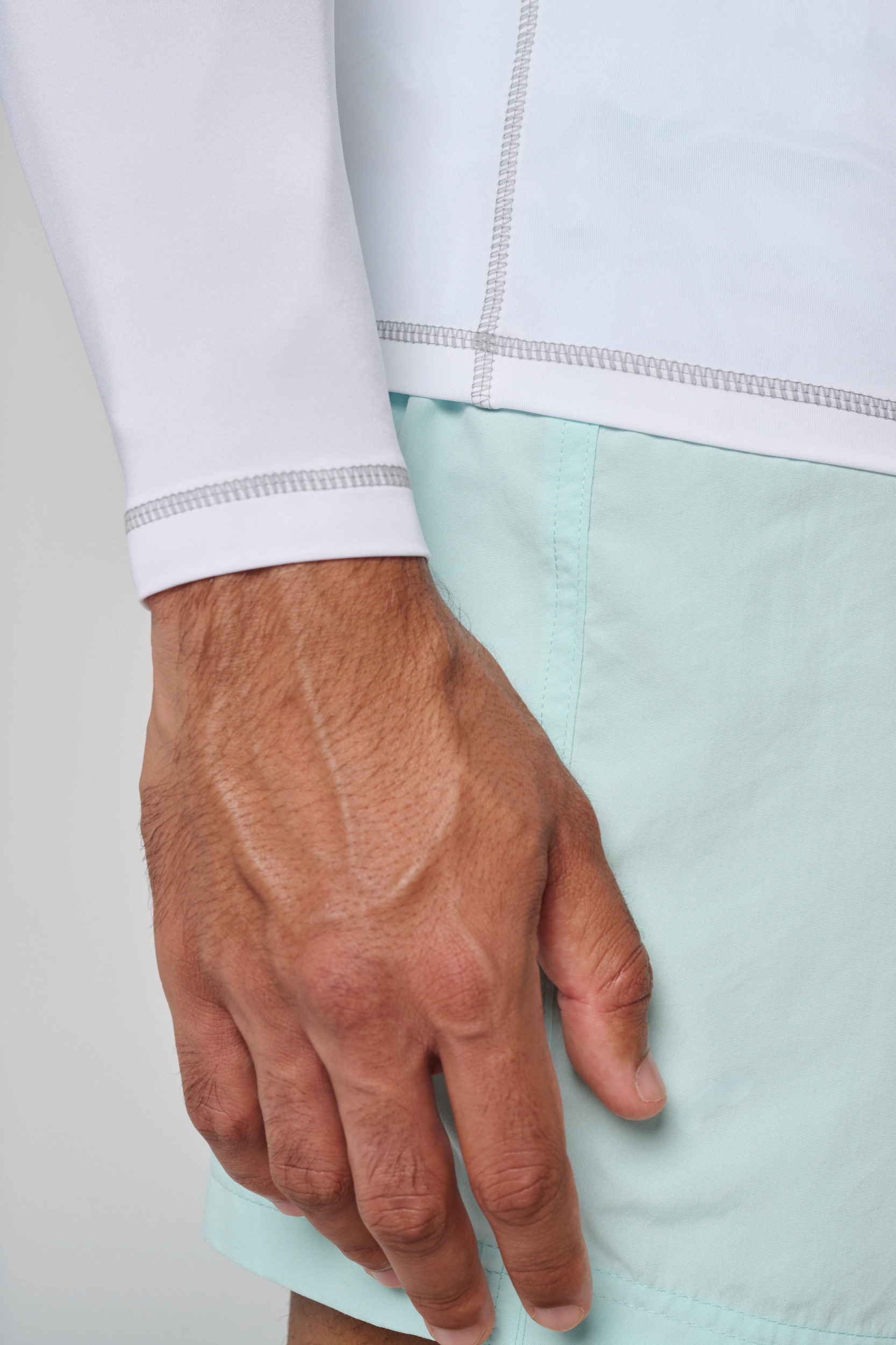 Functioneel heren-T-shirt met lange mouwen en anti-UV-bescherming