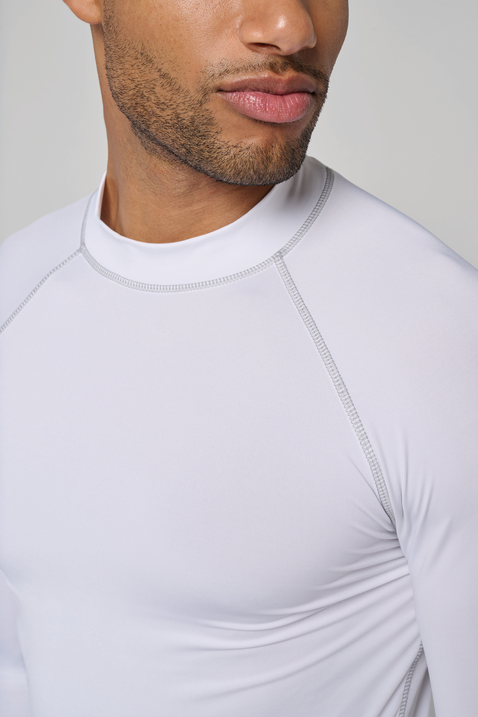 Functioneel heren-T-shirt met lange mouwen en anti-UV-bescherming