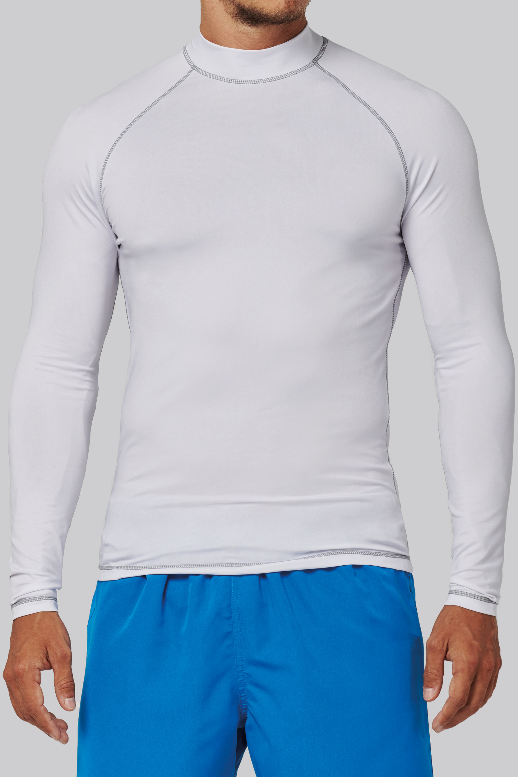 Functioneel heren-T-shirt met lange mouwen en anti-UV-bescherming