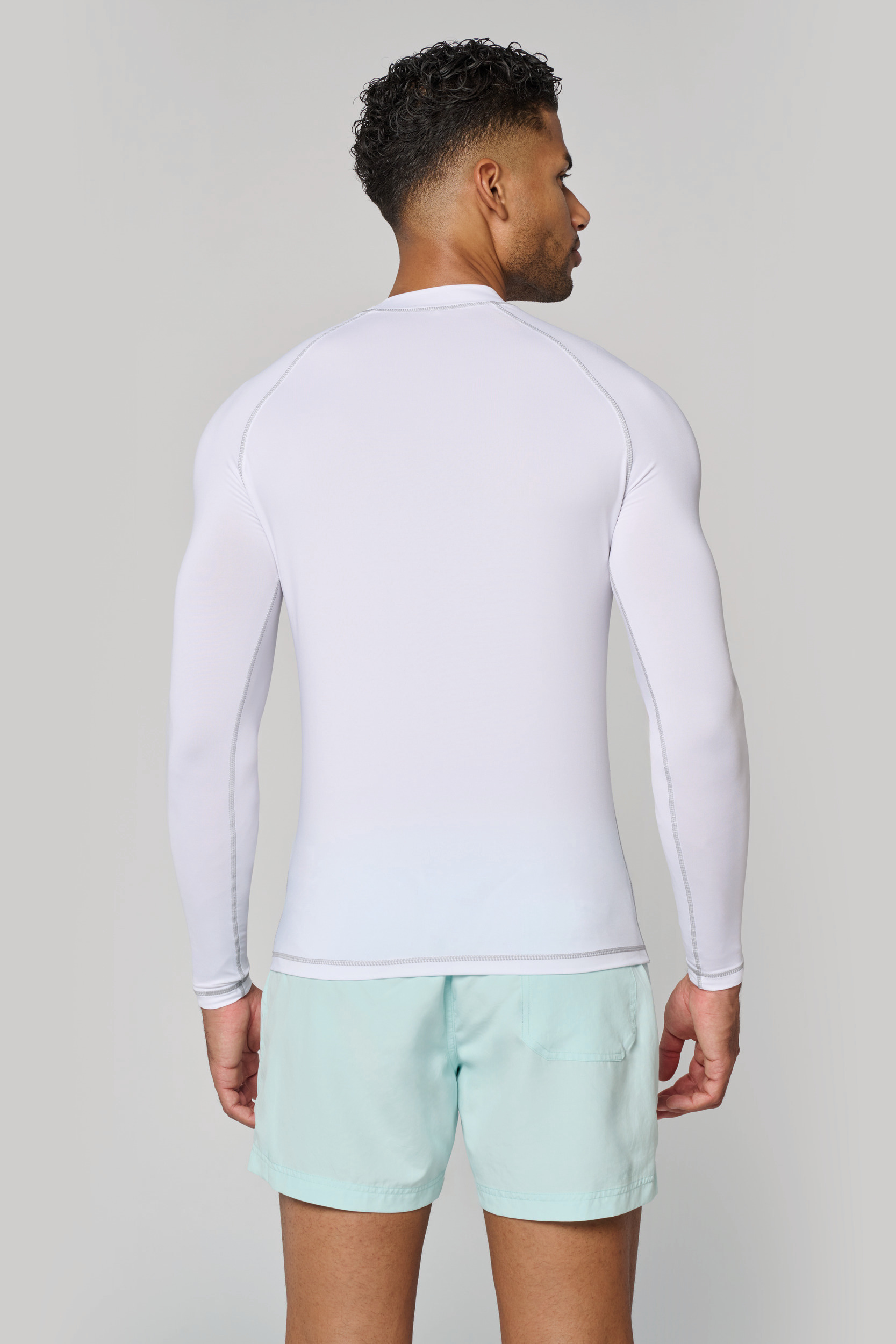 Functioneel heren-T-shirt met lange mouwen en anti-UV-bescherming