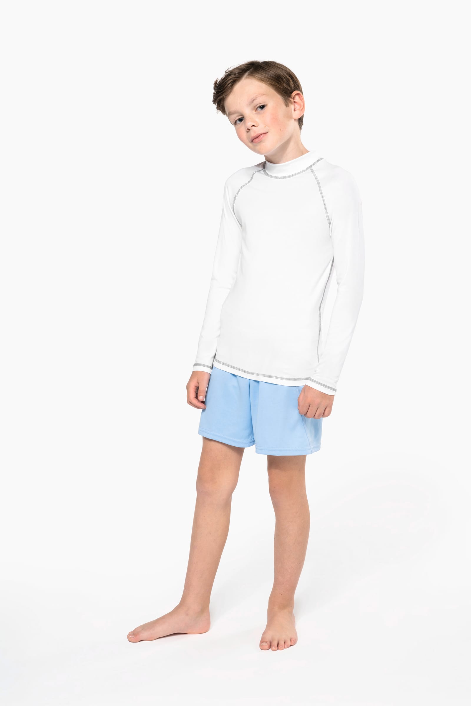 Technisch kinder-T-shirt met lange mouwen en anti-UV-bescherming