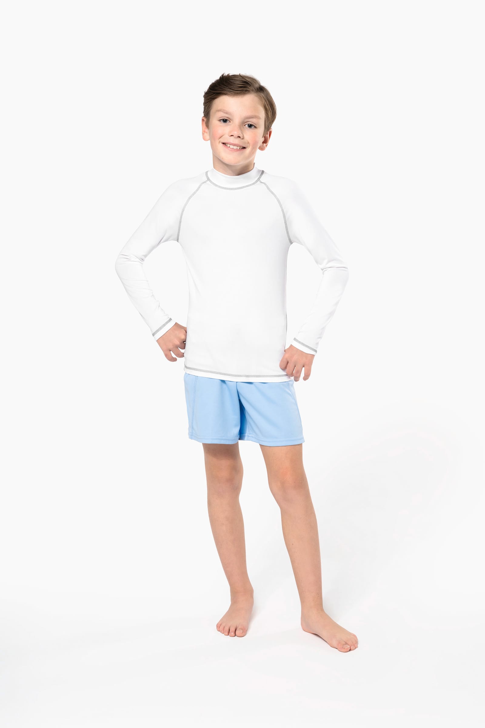 Technisch kinder-T-shirt met lange mouwen en anti-UV-bescherming