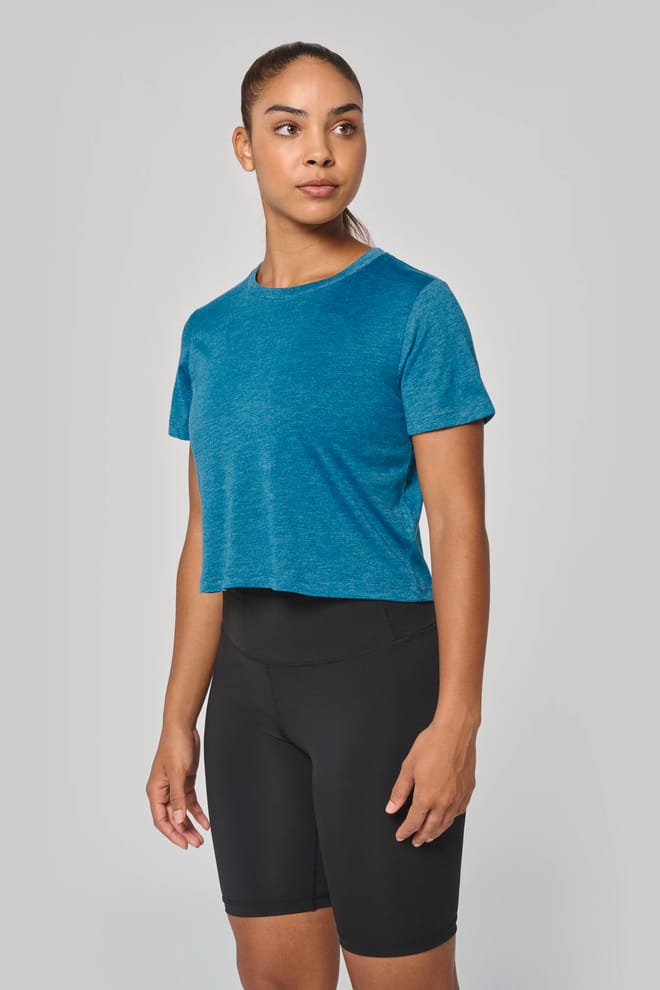 Ladies triblend crop top