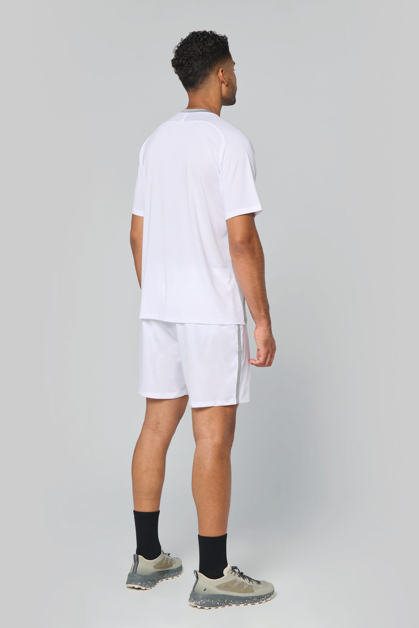 Tweekleurig padel-T-shirt met raglanmouwen voor heren