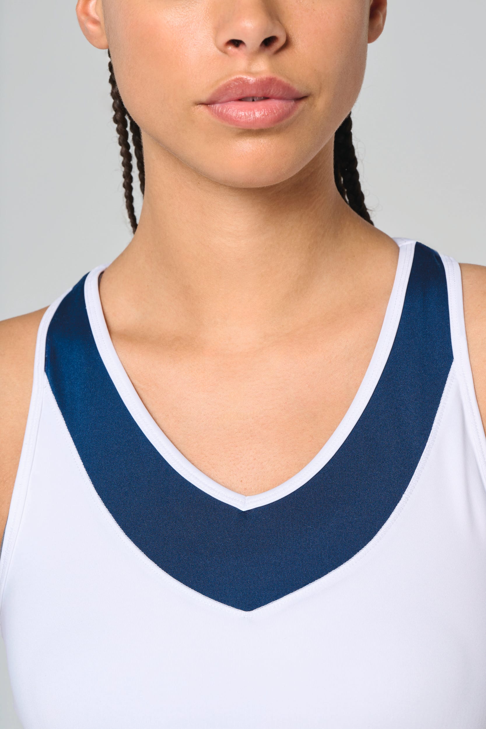 Top de padel bicolor de senhora