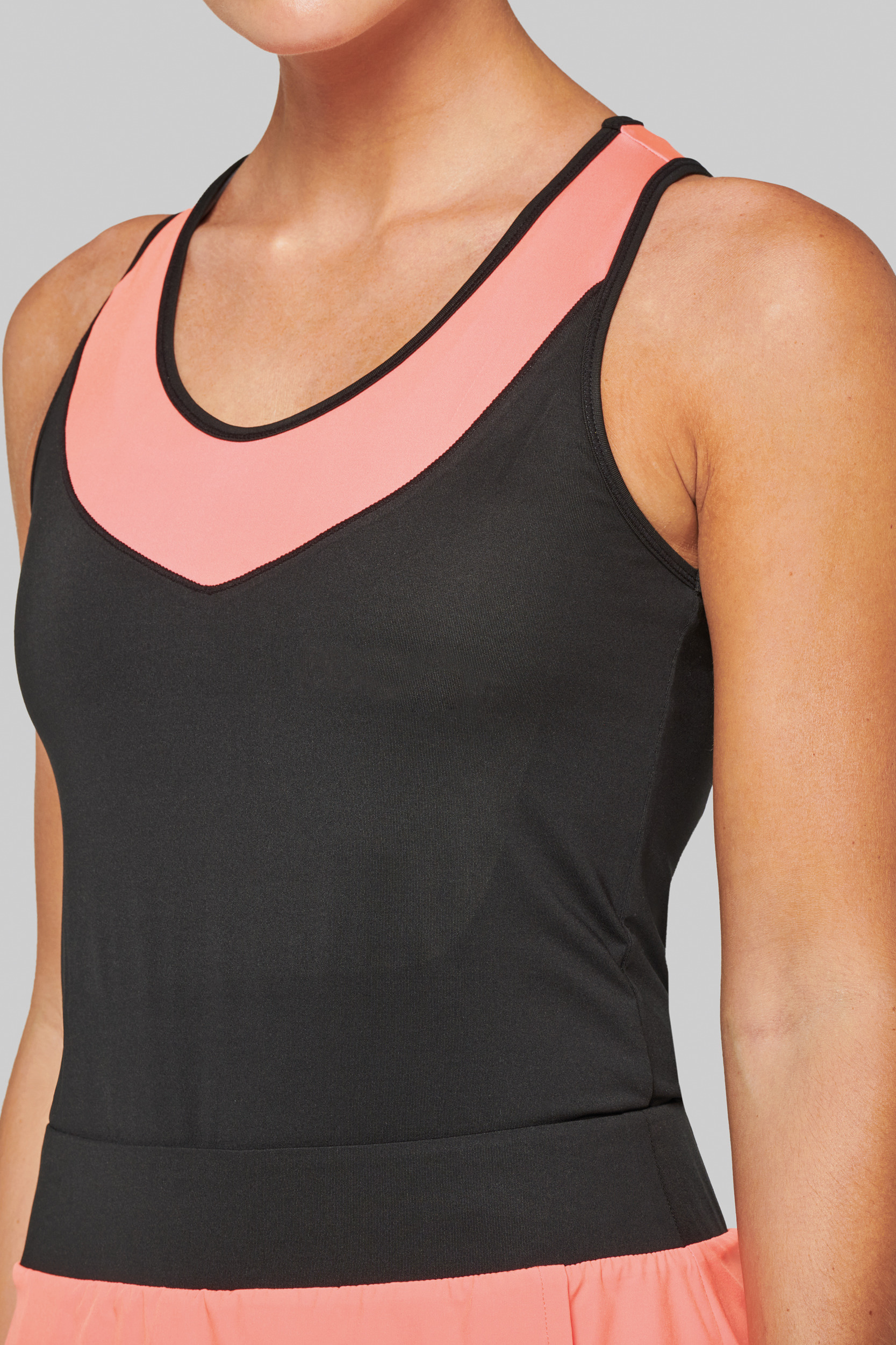 Tweekleurige padeltop voor dames