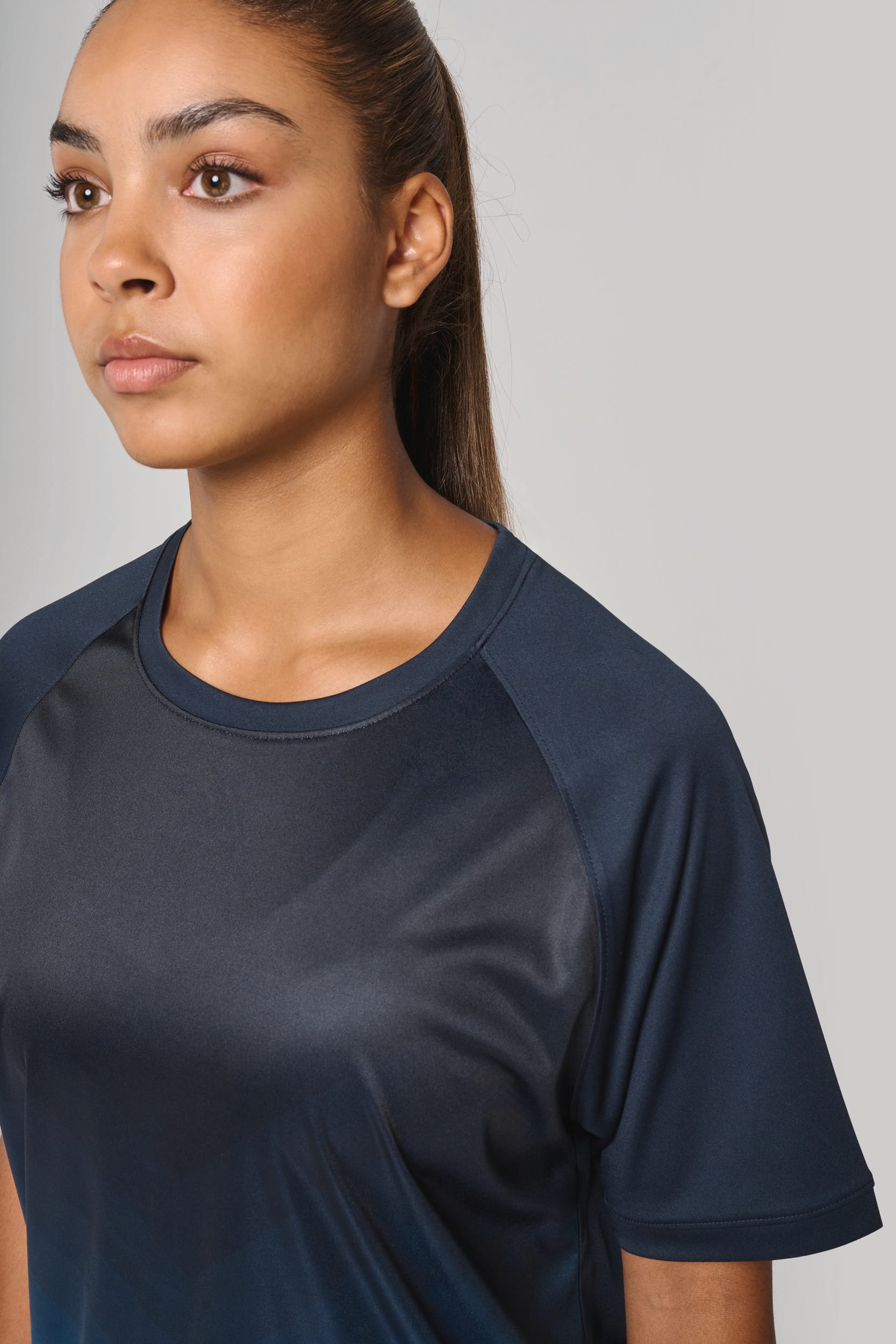 T-shirt multidesporto em poliéster sublimado unissexo