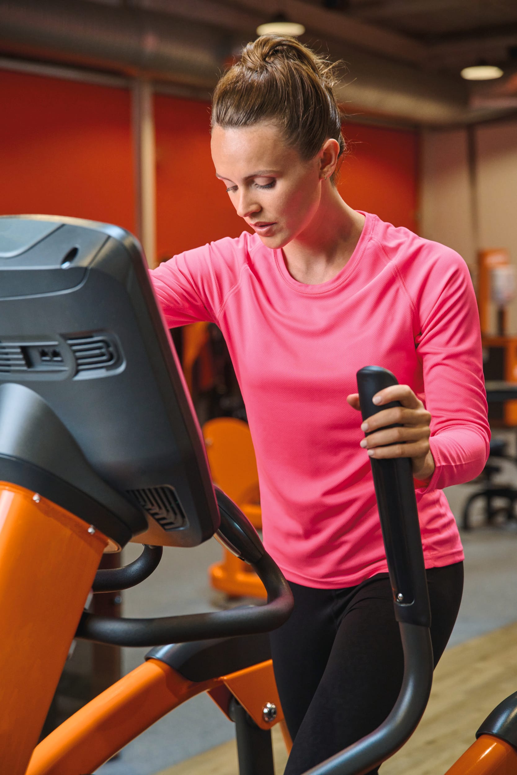 T-shirt de senhora de desporto de manga comprida