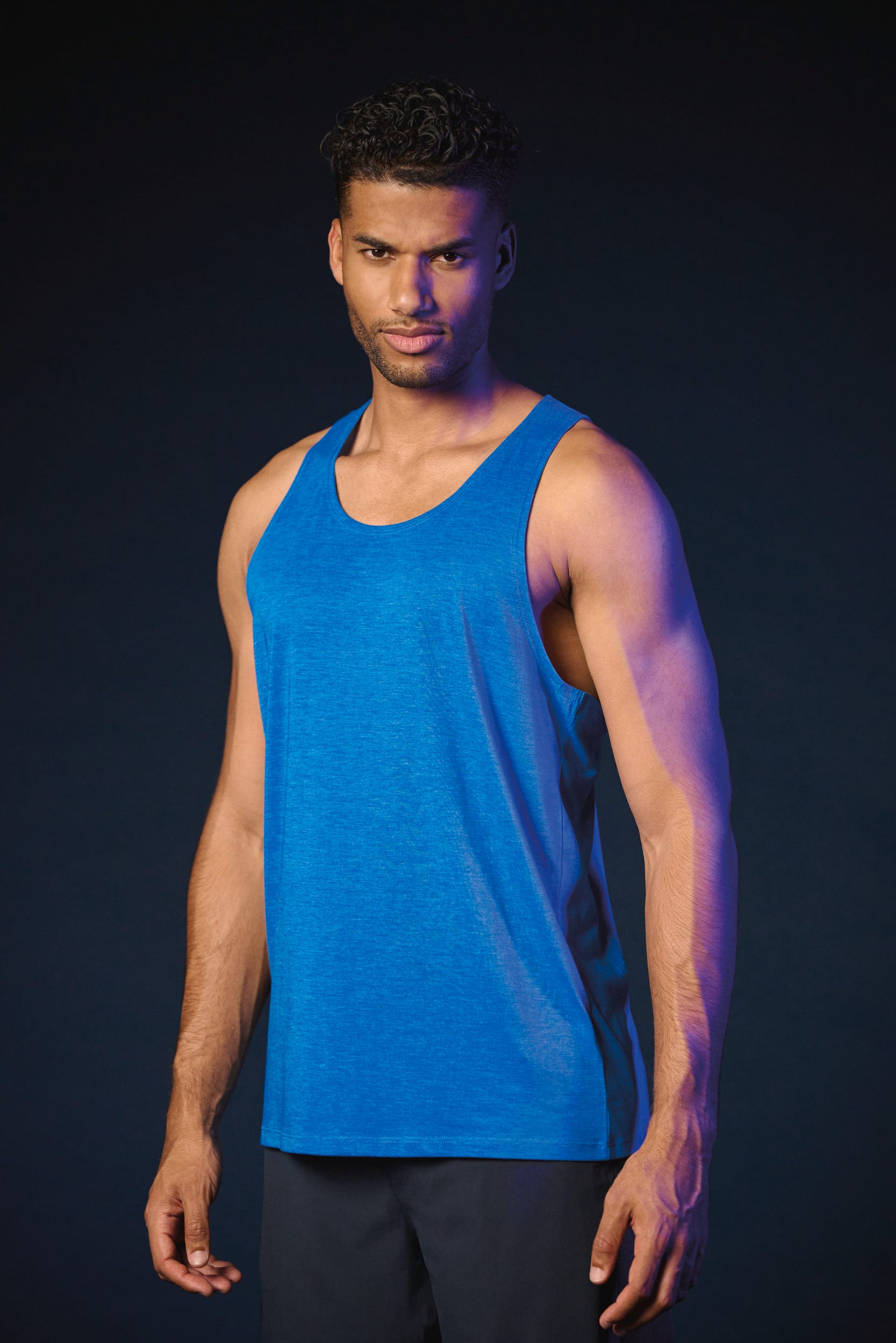 T-shirt sem mangas triblend de homem