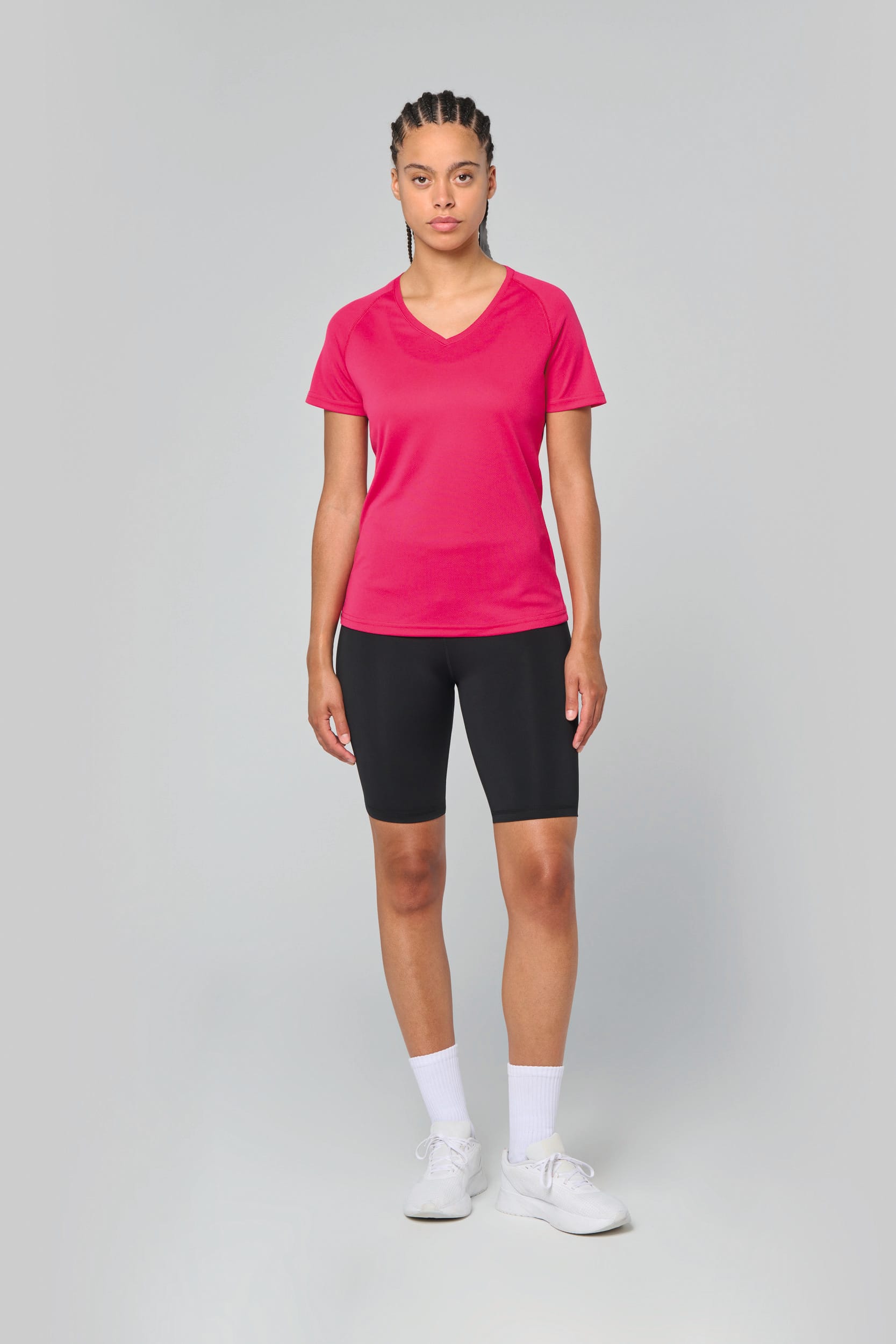 T-shirt de sport manches courtes col v femme - Image 3