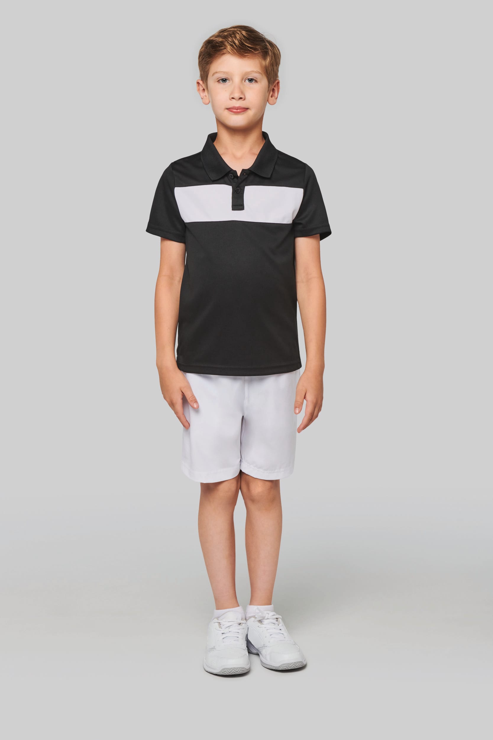 Polo manga curta de criança
