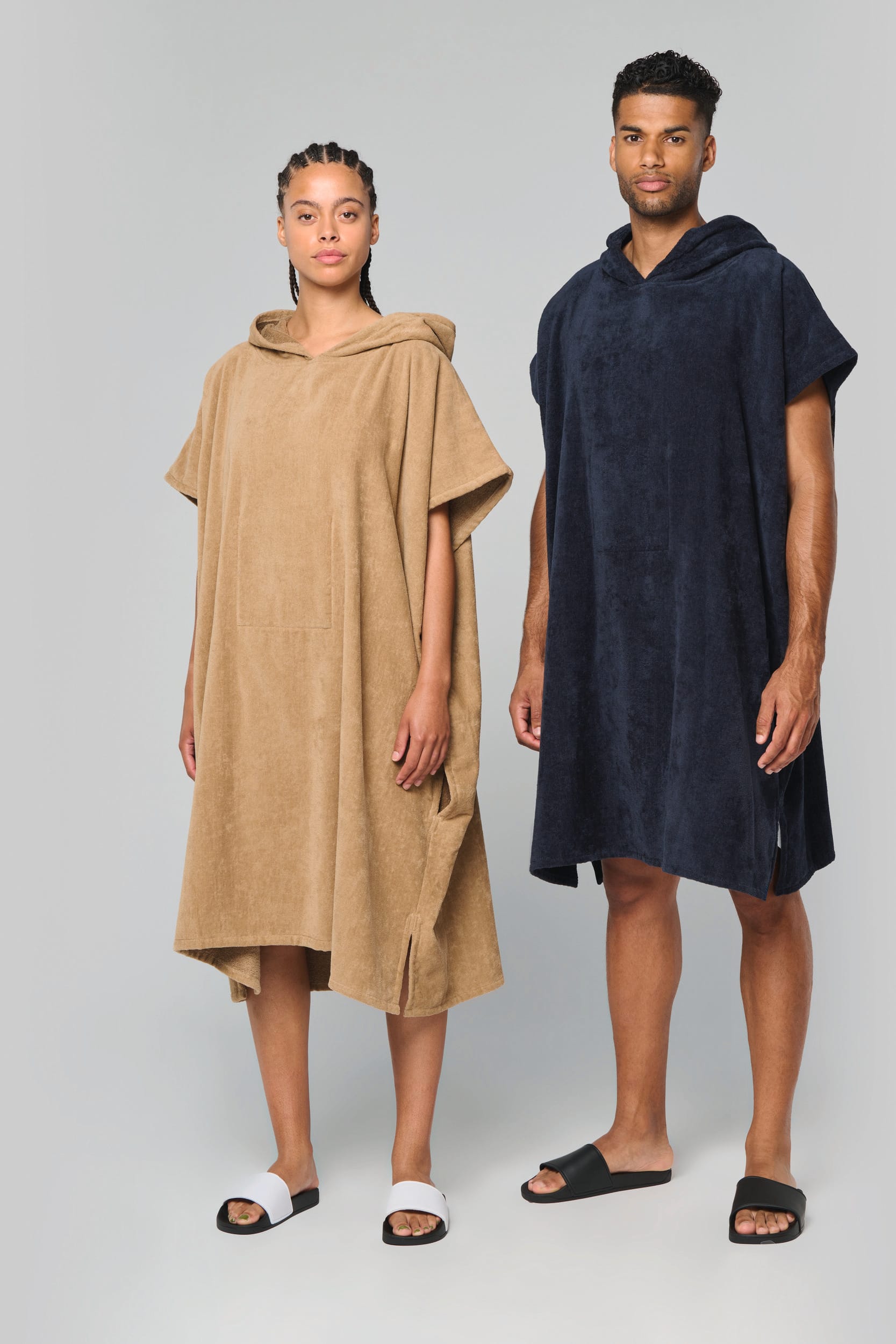Unisex hooded towelling poncho - PROACT®