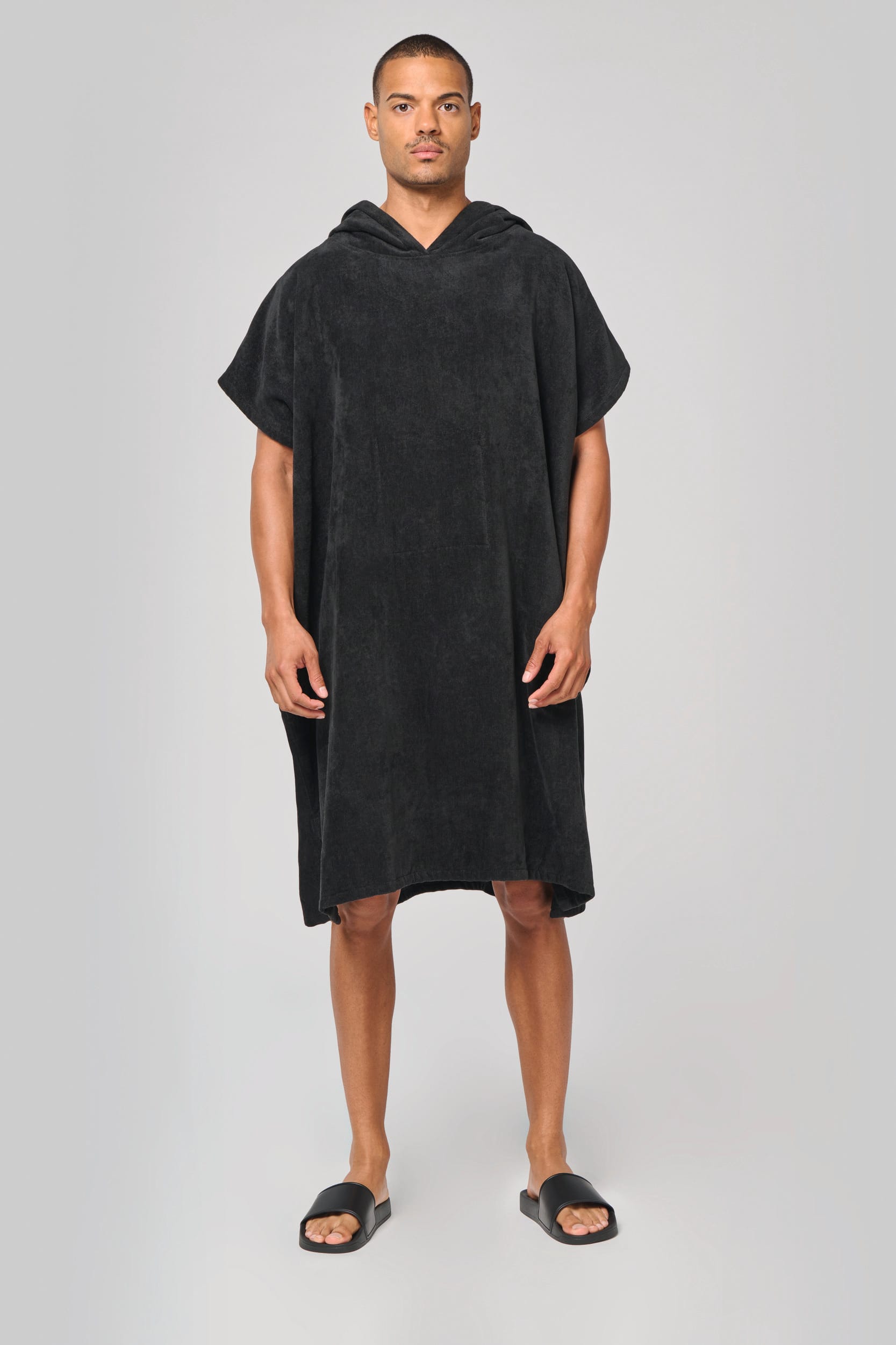 Poncho éponge à capuche unisexe