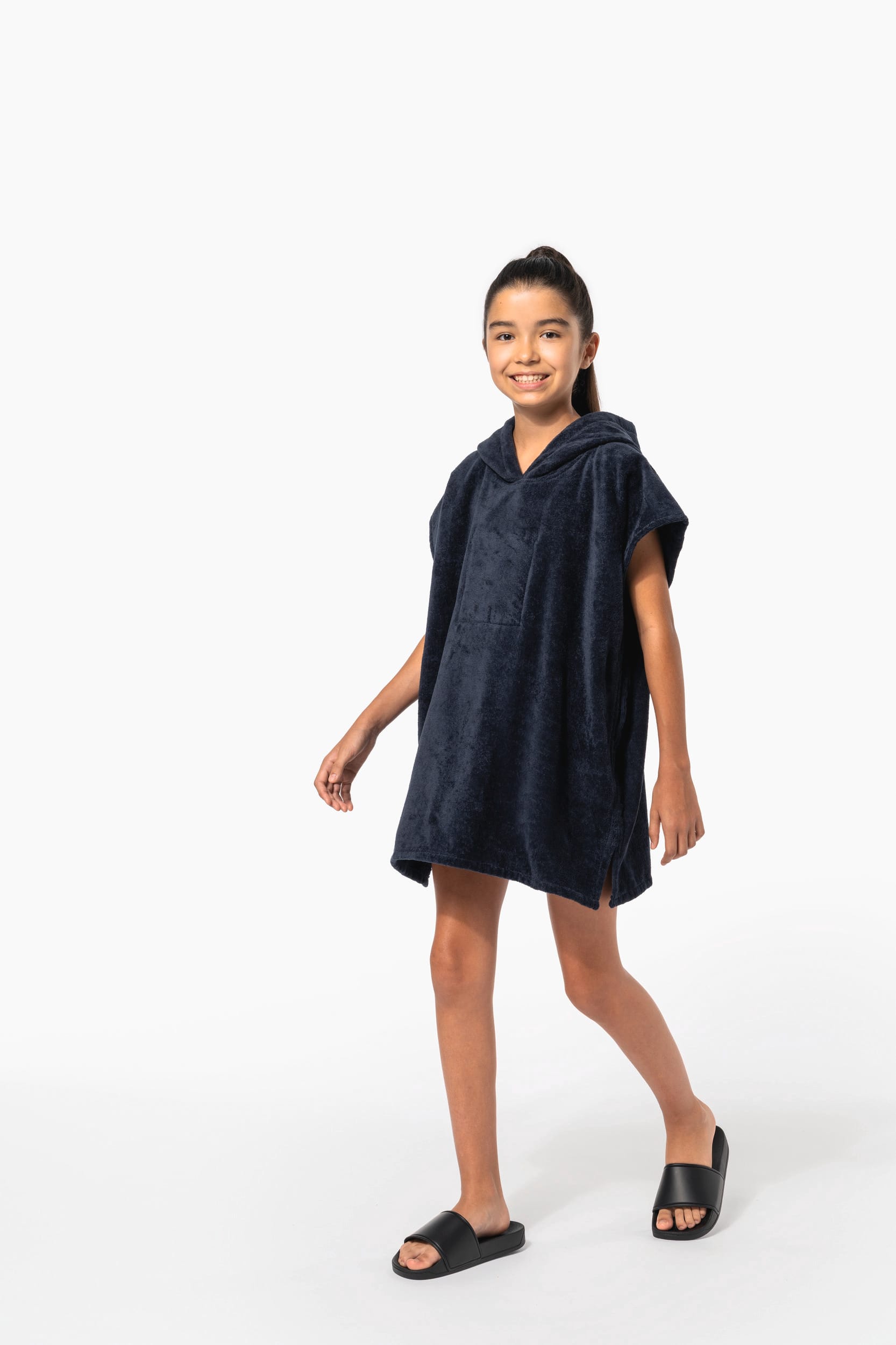 Poncho turco com capuz de criança