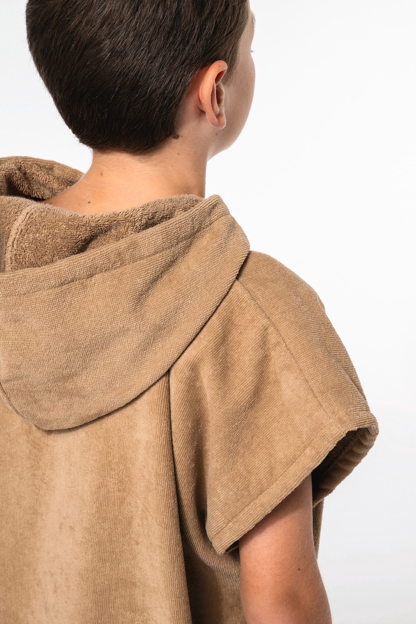 Poncho turco com capuz de criança