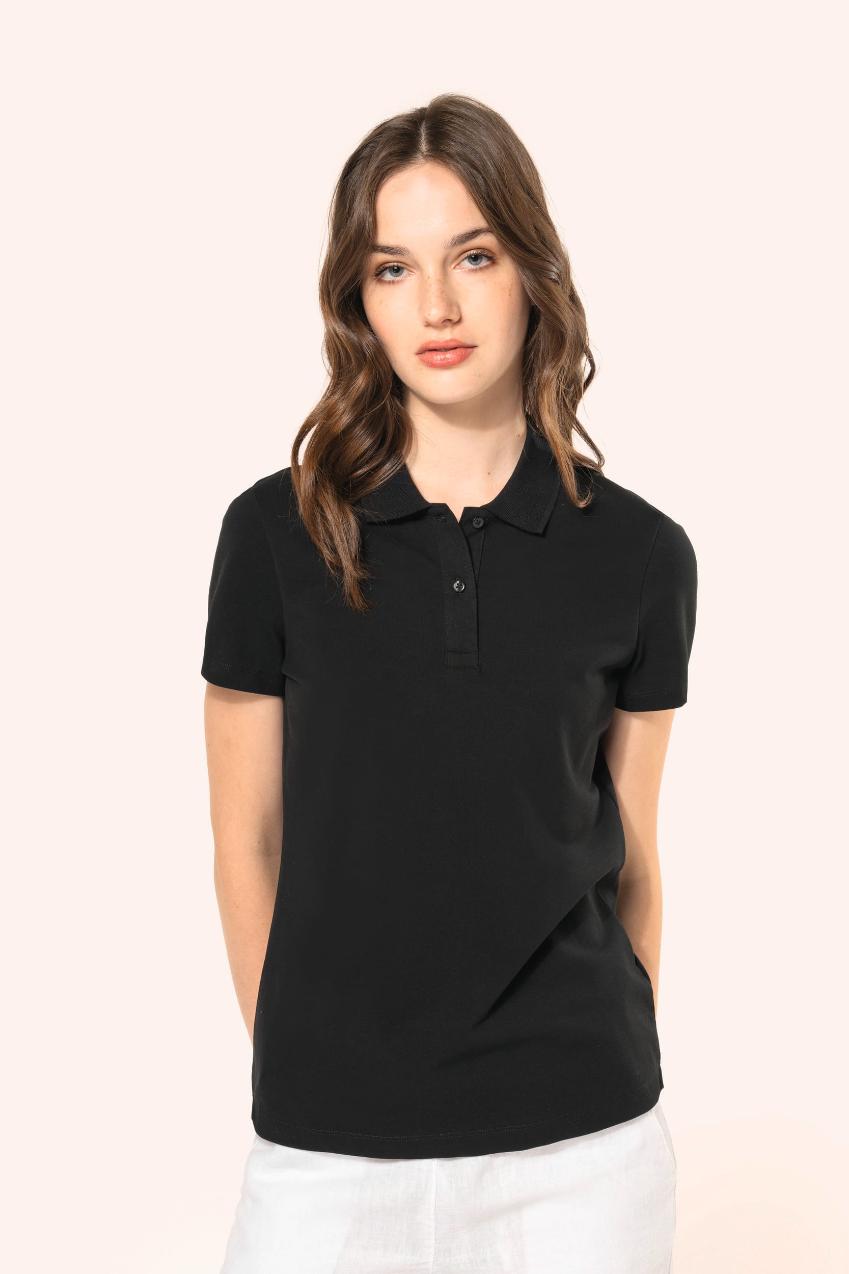 Polo Supima® manches courtes femme - Image 1