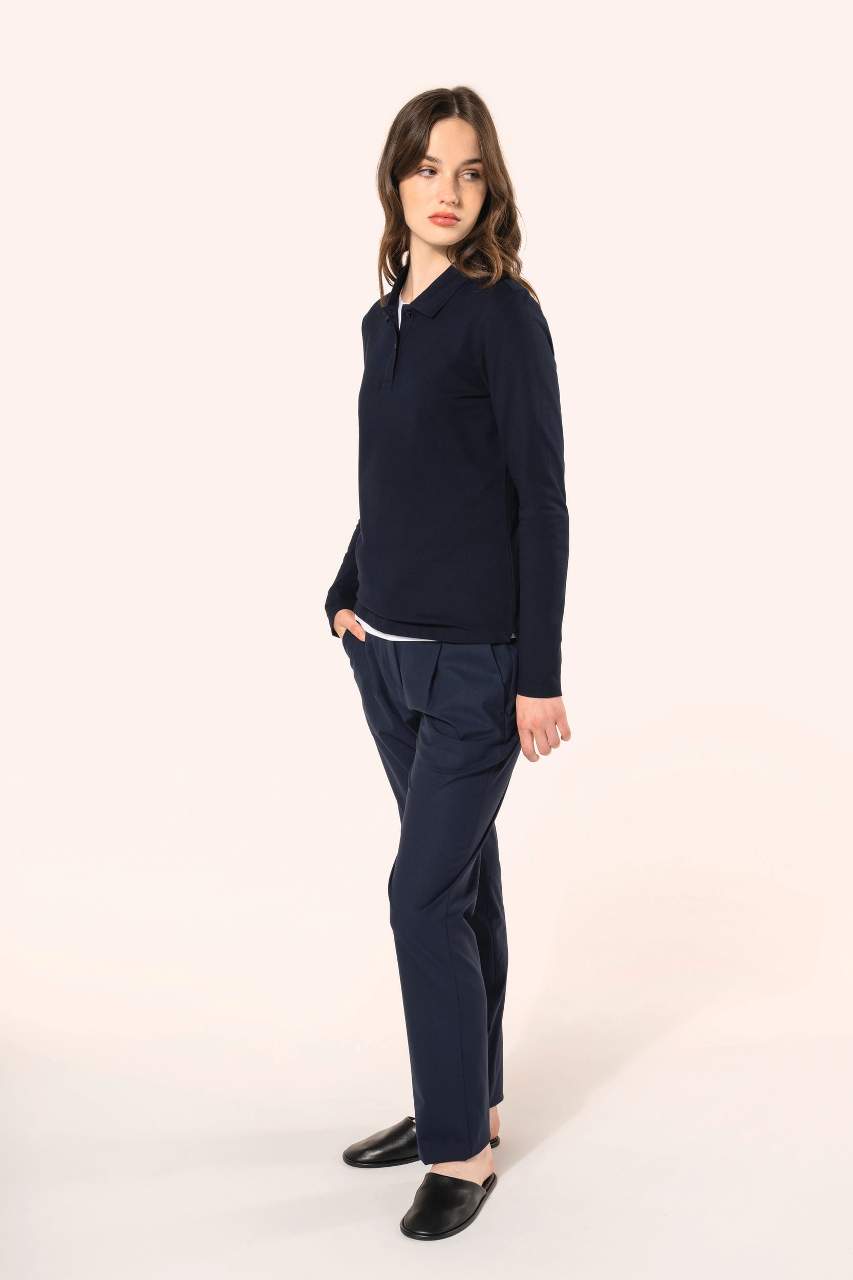 Polo Supima® manches longues femme - Image 13