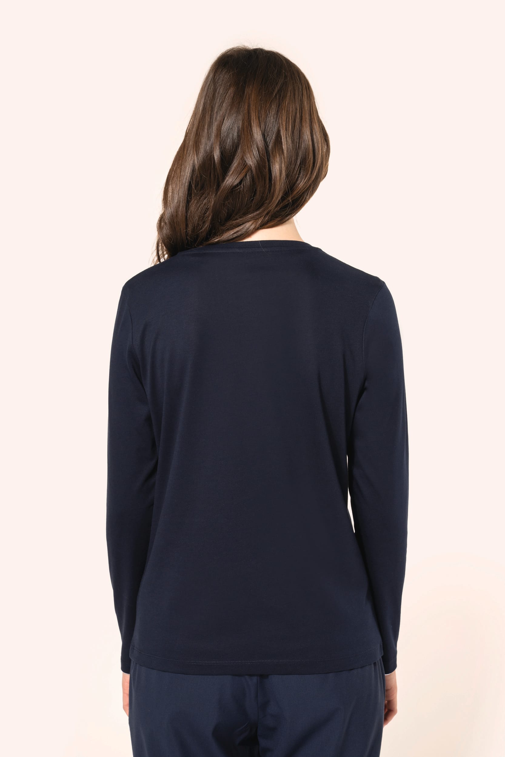 T-shirt Supima® col rond manches longues femme - Image 2