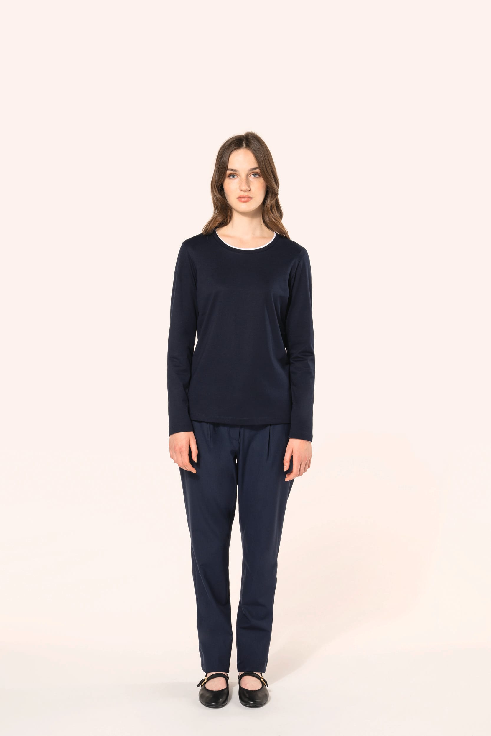 T-shirt Supima® col rond manches longues femme - Image 9