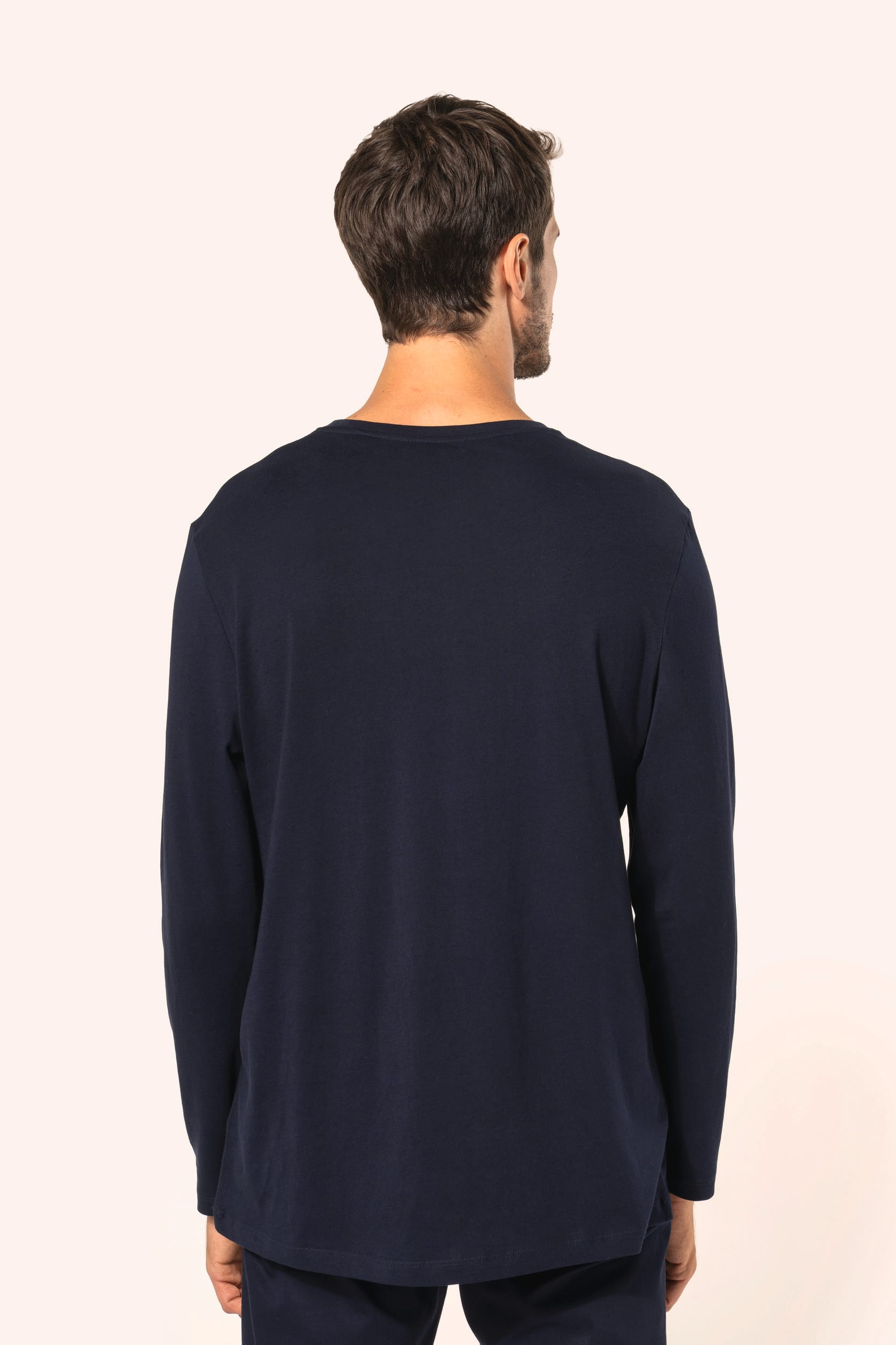 T-shirt Supima® col V manches longues homme - Image 2