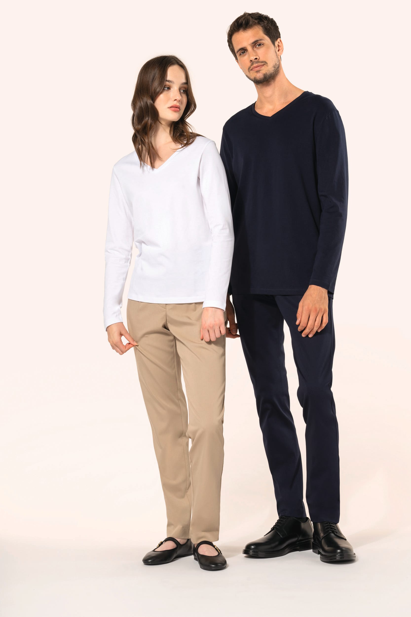 T-shirt Supima® col V manches longues femme - Image 11