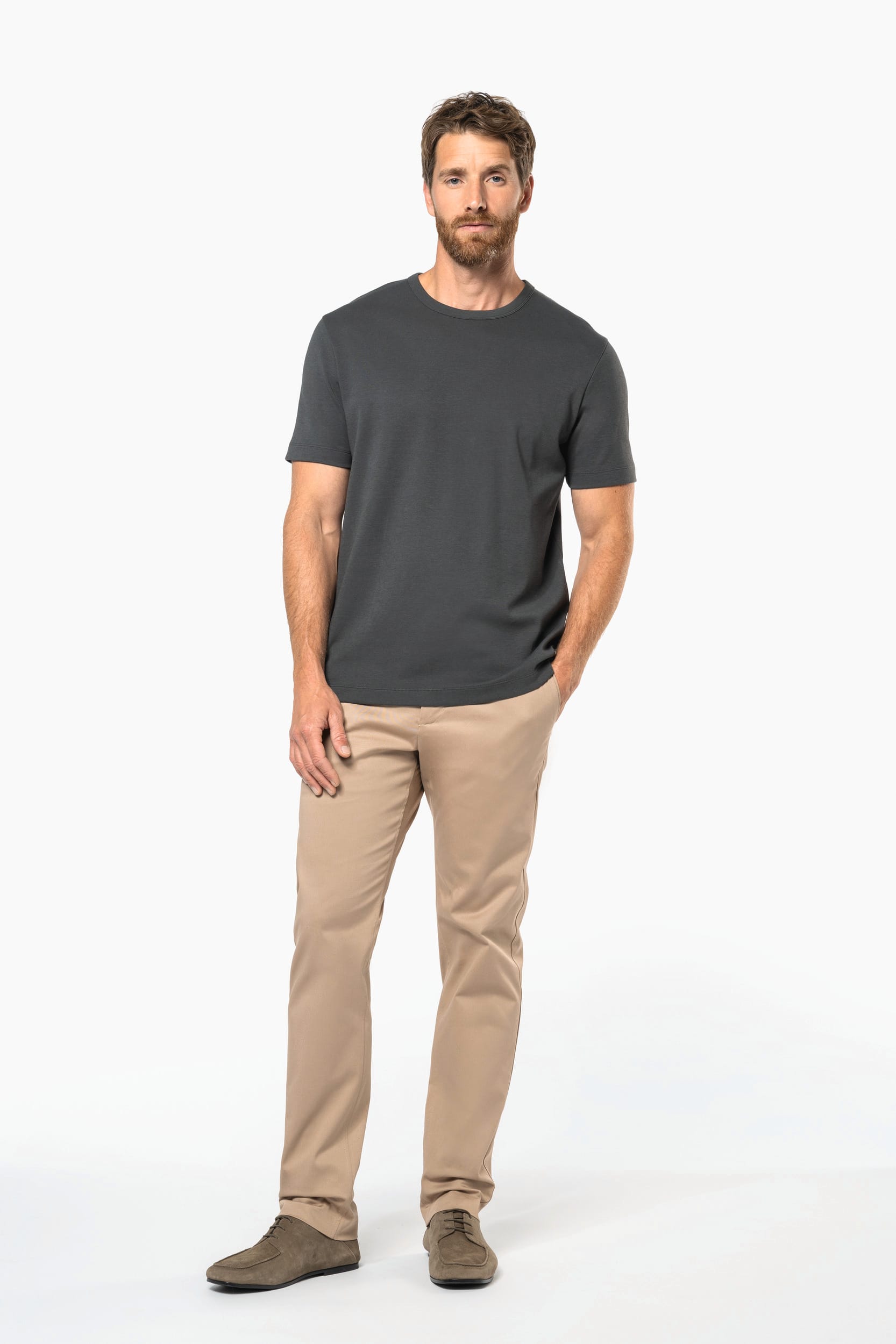 T-shirt algodão biológico interlock de homem – foto 5